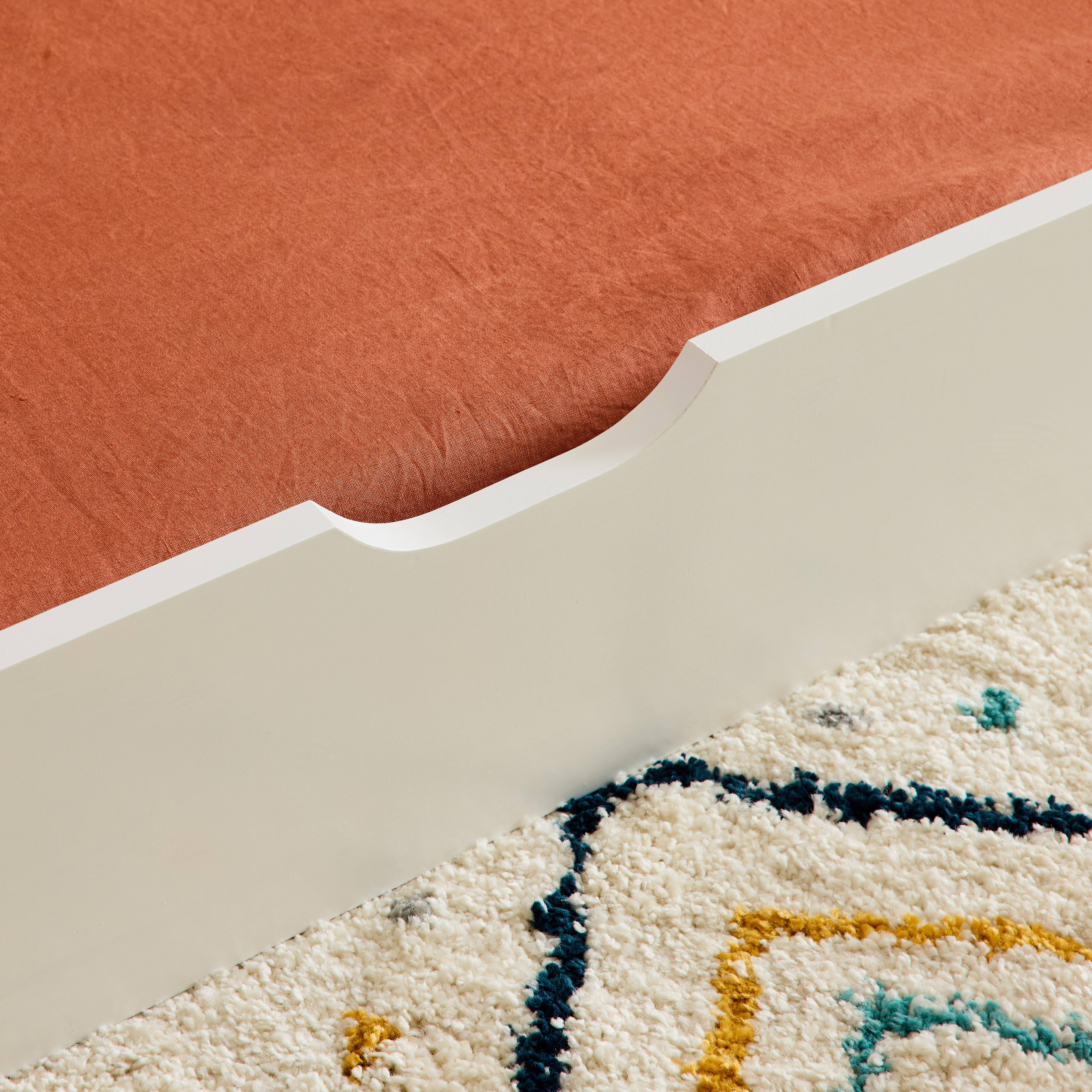 Lit gigogne enfant 90 x 190 cm pin naturel  avec sommier à lattes et tiroir blanc - Elio Photo3