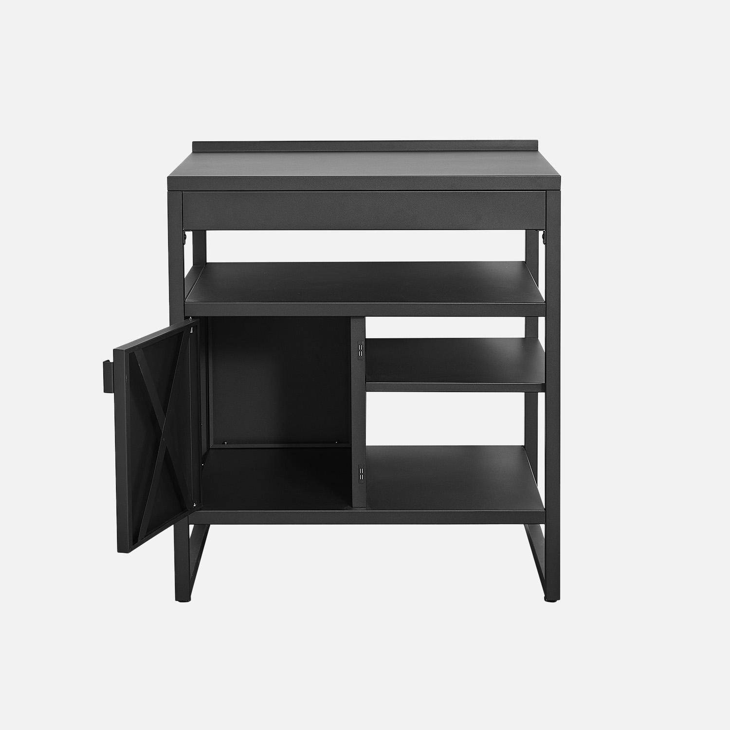 Cocina exterior 6 módulos acero inoxidable Negro - 80x60x92.5 cm,sweeek,Photo5