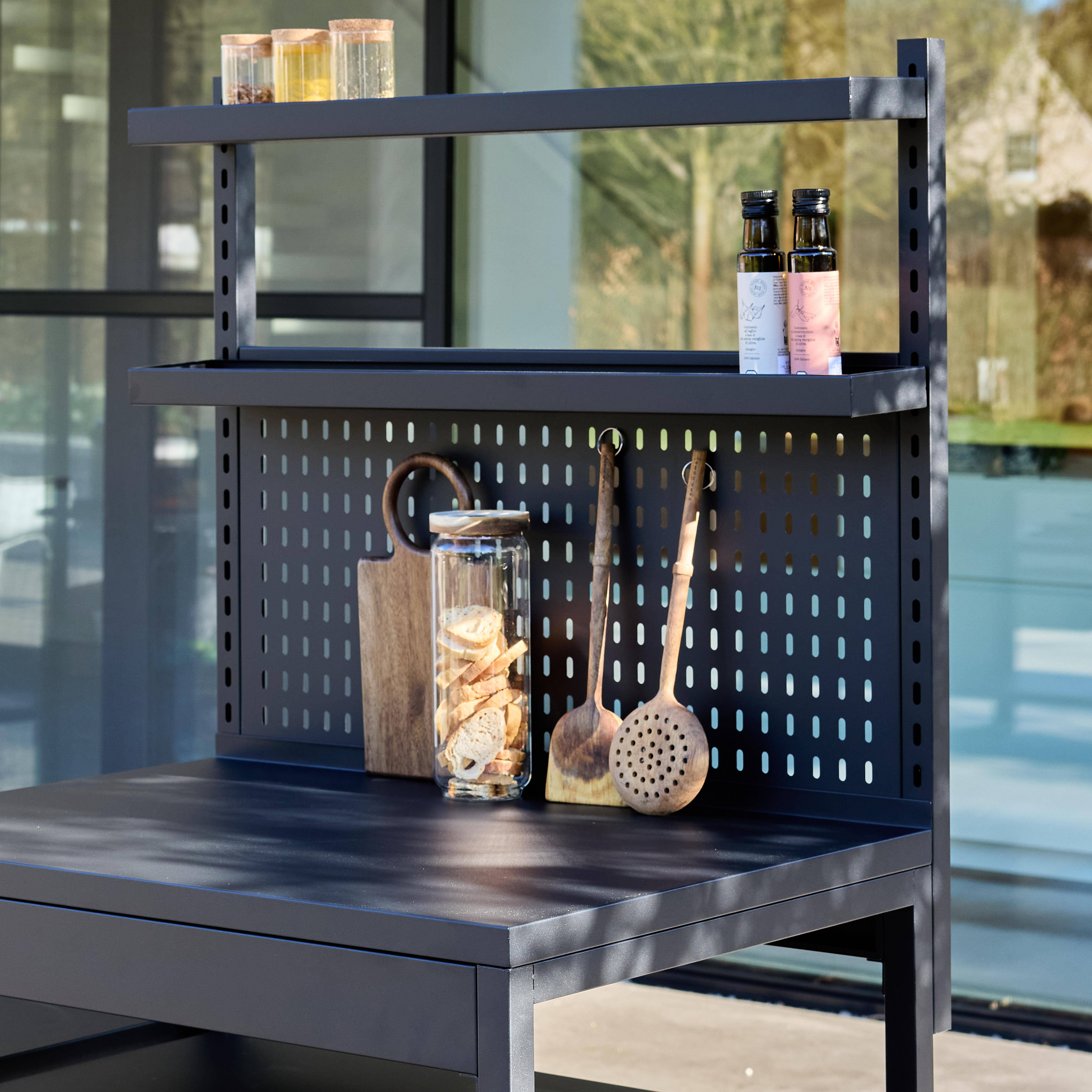 Zewnętrzna kuchnia 6 modułów czarny stal nierdzewna - Kea Photo3