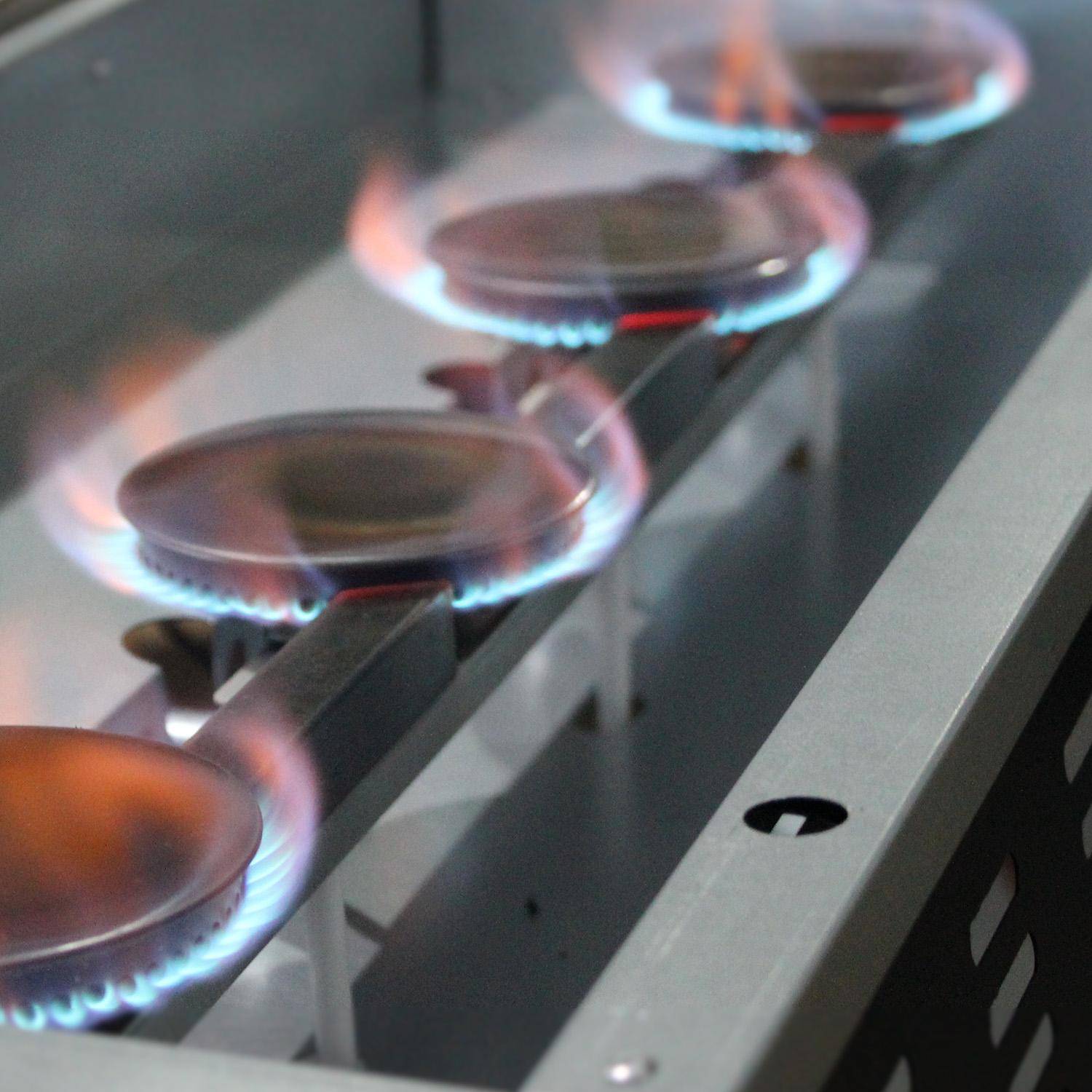 Plancha au gaz 4 feux, Porthos 4 brûleurs, 10 kW barbecue  grande plaque émaillée inox avec ustensiles,sweeek,Photo4