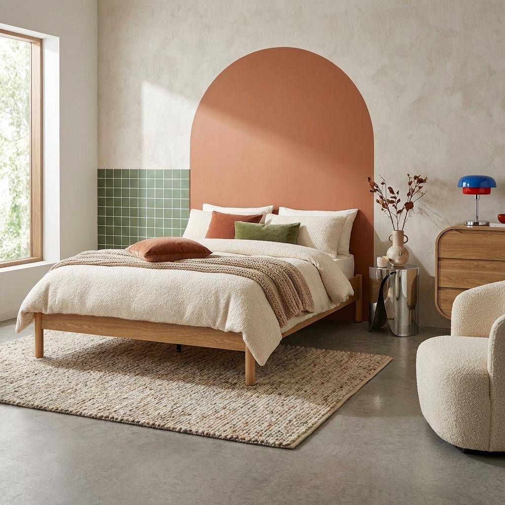 Lit avec sommier à lattes 160x200cm décor bois naturel - Harmony Photo1