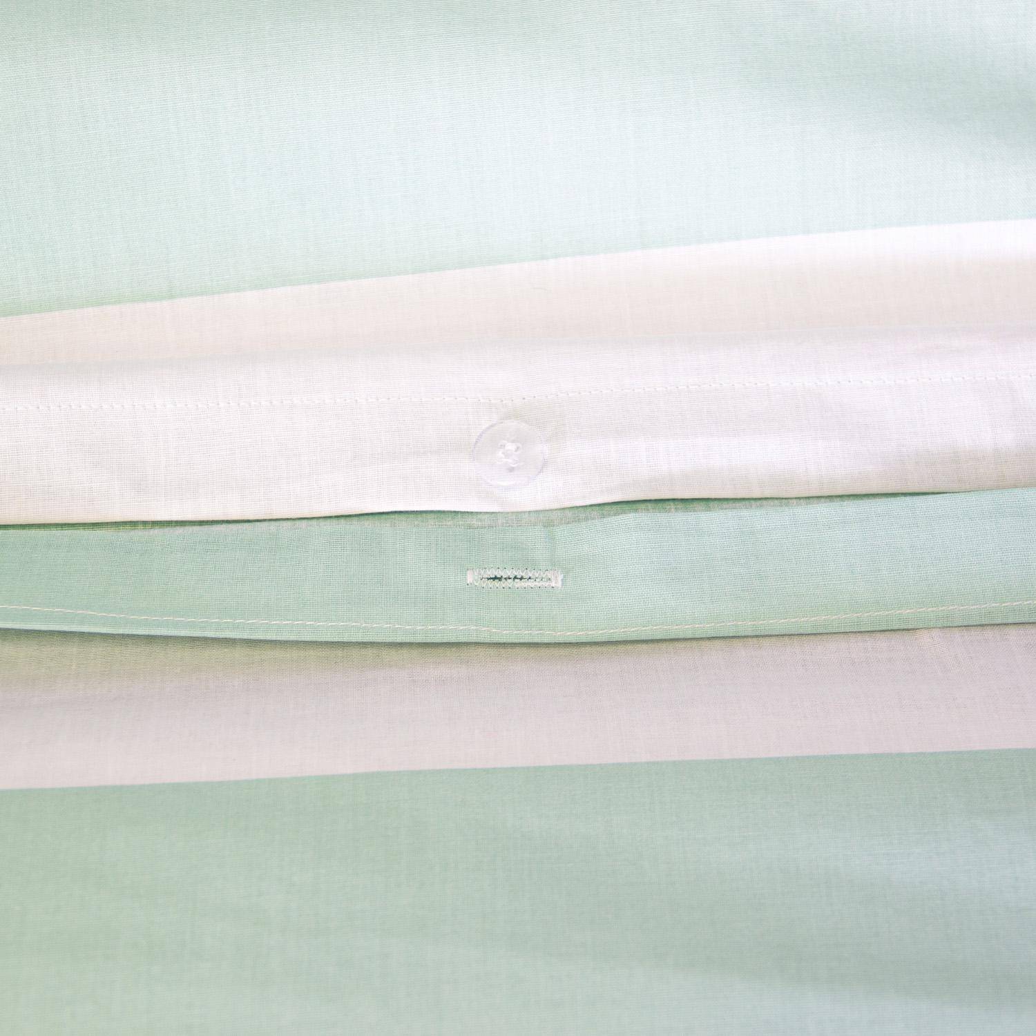 Tweepersoons beddengoed katoen met wit en groen streepjesmotief 240 x 220cm - Tendora,sweeek,Photo3