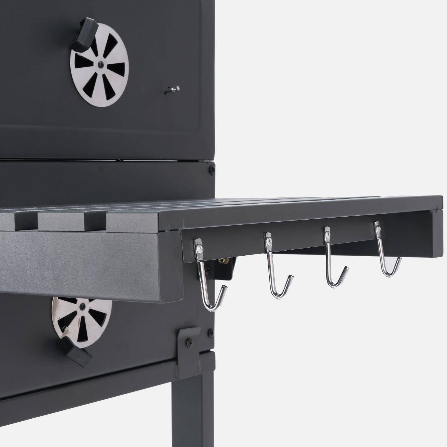 Parrilla de carbón con funda Negro - 122x65x103.5 cm,sweeek,Photo5