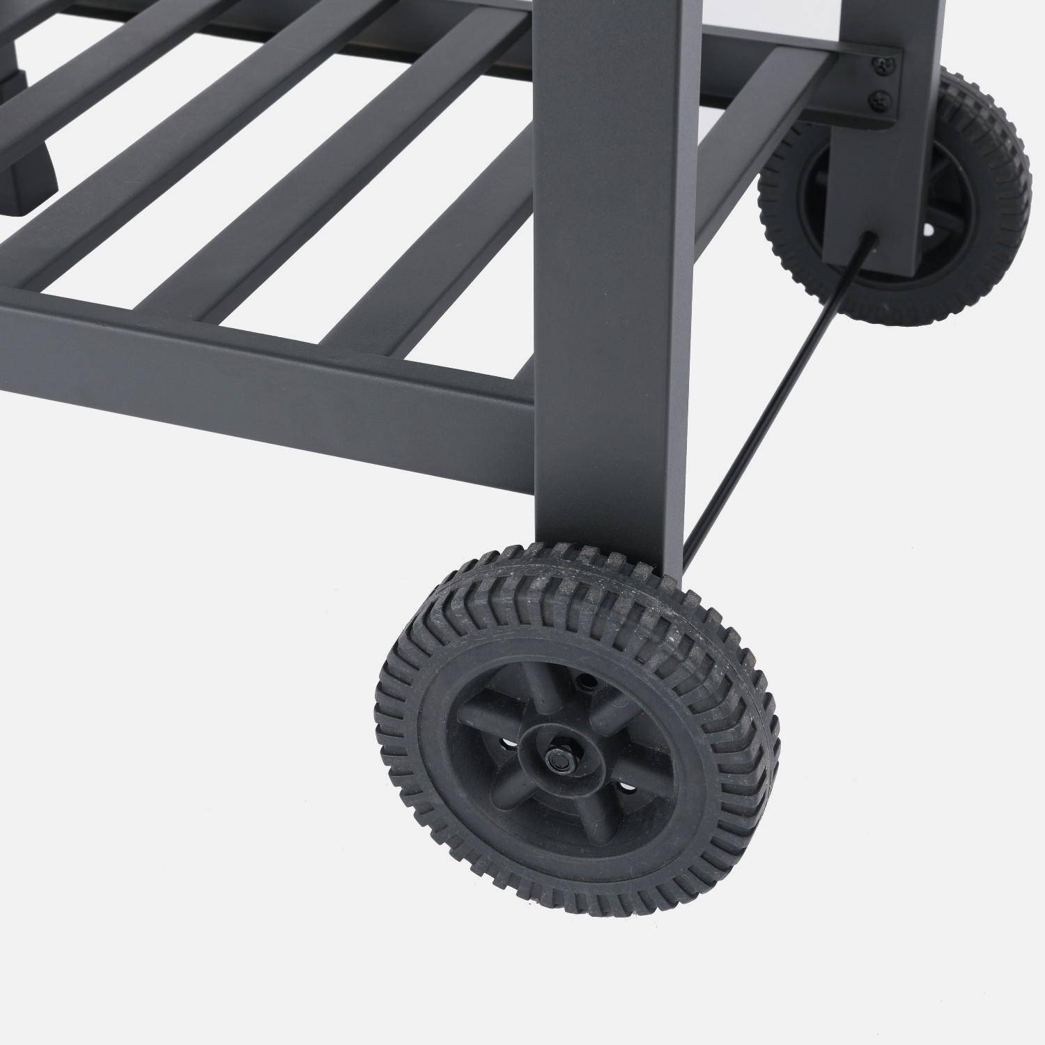 Parrilla de carbón con funda Negro - 122x65x103.5 cm,sweeek,Photo4