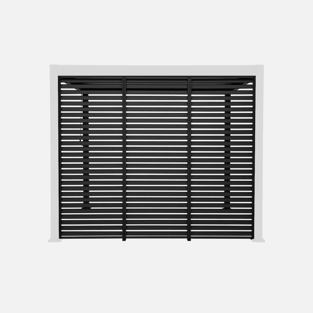 Set de 3 persianas de 100cm para pérgola bioclimática de alumínio 3x3m V2 3x4m 3x6m Triomphe, Antracite