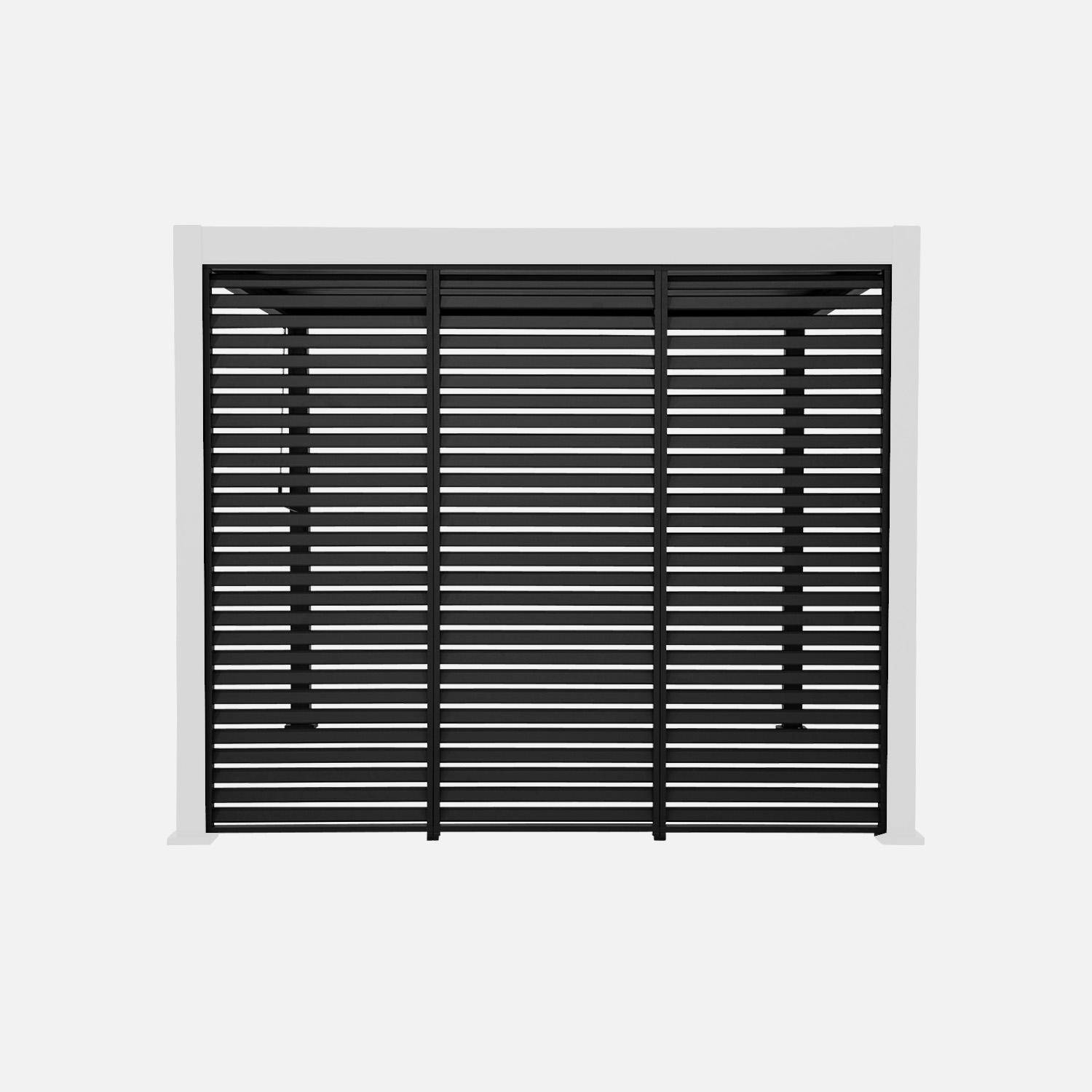 Set di 3 persiane 100cm per pergola bioclimatica Triomphe Antracite - 93x6x236 cm,sweeek,Photo1
