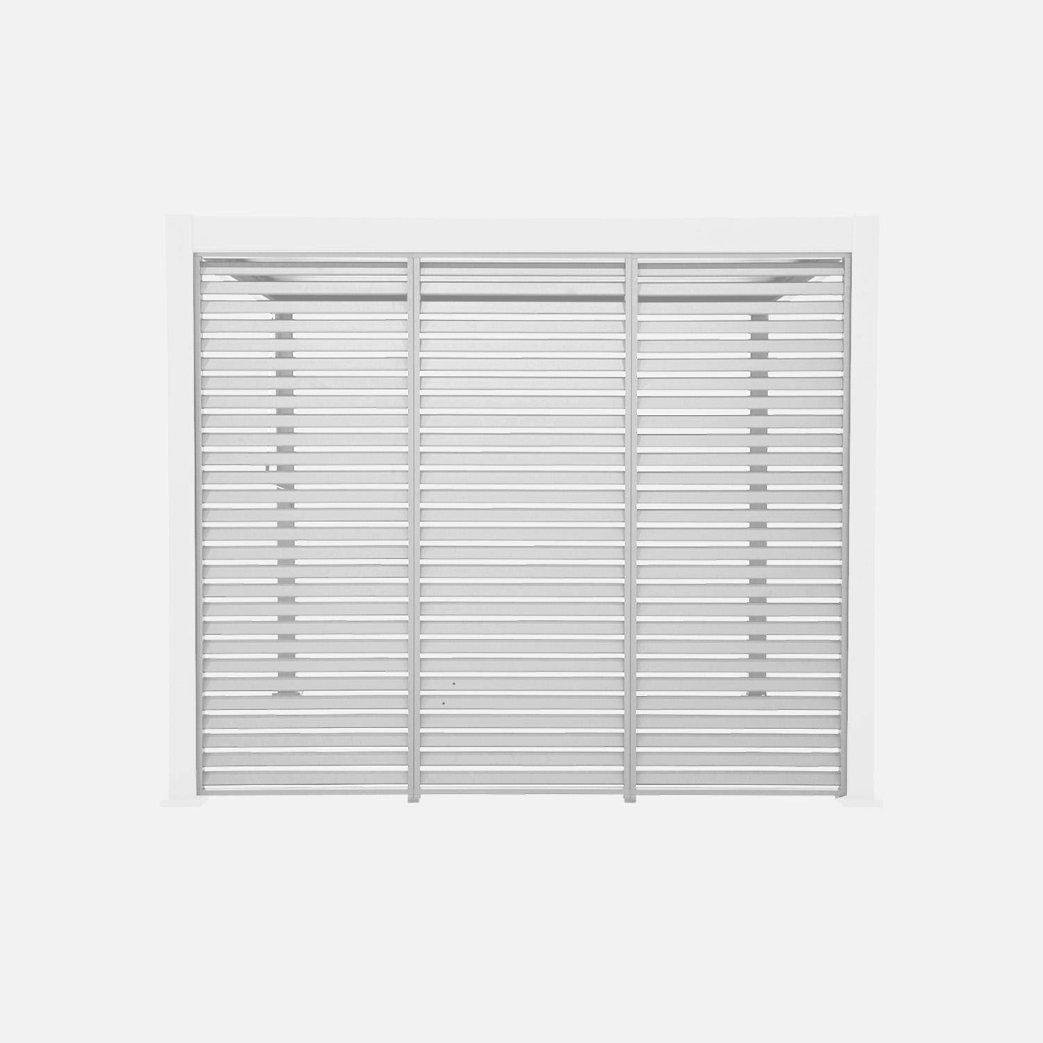 Persiana de alumínio horizontais 1m para pérgola bioclimática, set de 3 Branco - 93x6x236 cm,sweeek,Photo2