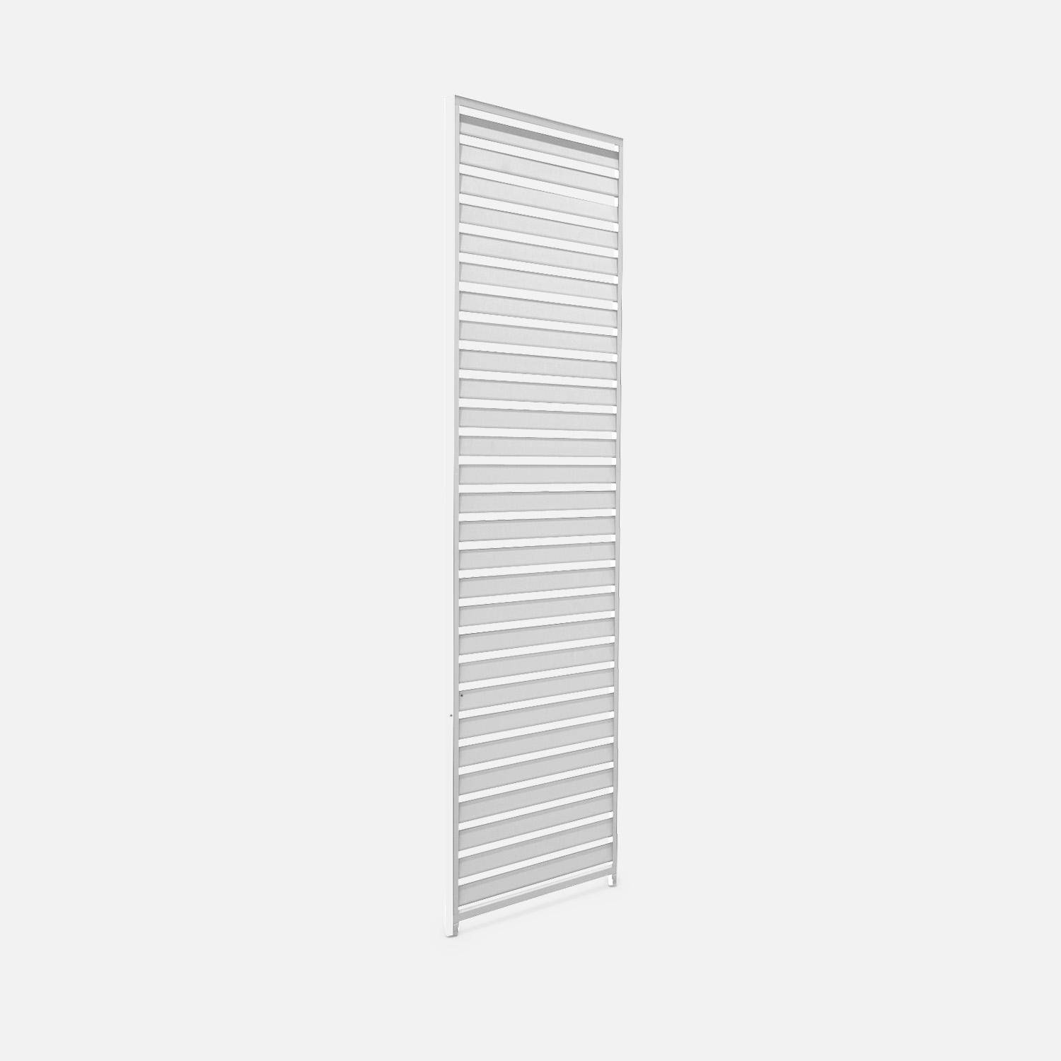 Persiana de alumínio horizontais 1m para pérgola bioclimática, set de 3 Branco - 93x6x236 cm,sweeek,Photo4