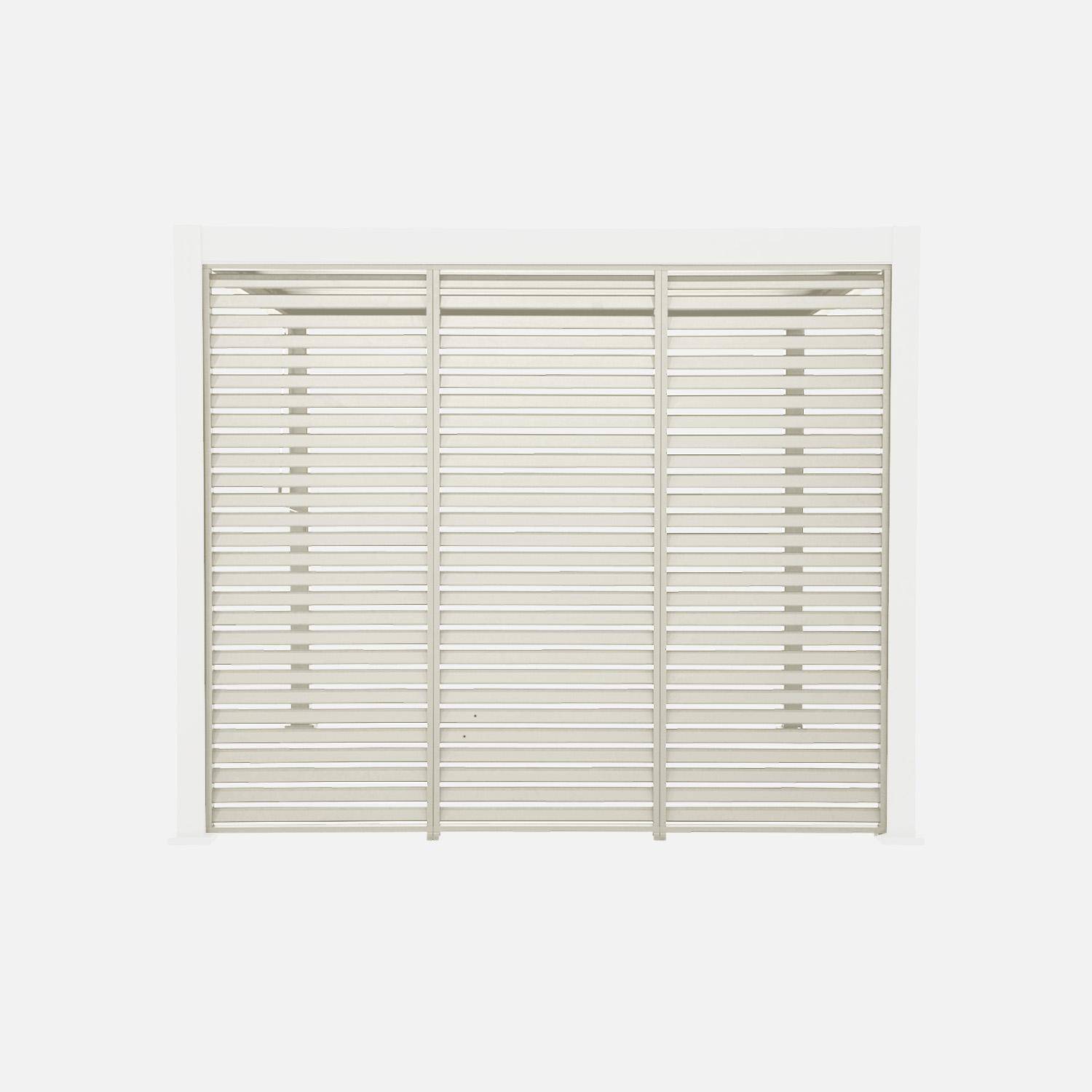 Set di 3 persiane 100cm per pergola bioclimatica Triomphe Beige - 93x6x236 cm Photo1