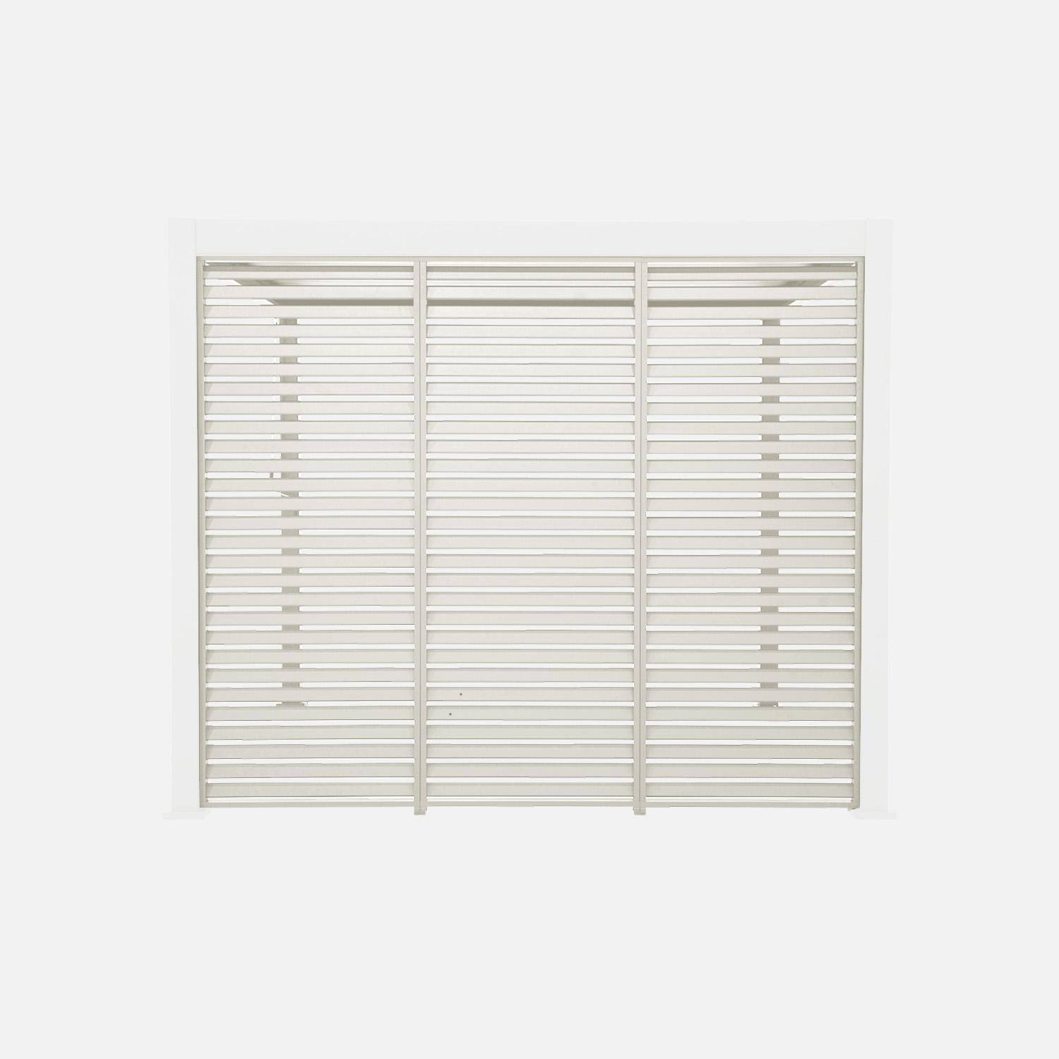 Conjunto de 3 persianas horizontais de 1m para pérgola bioclimática de alumínio  Beige - 93x6x236 cm Photo1