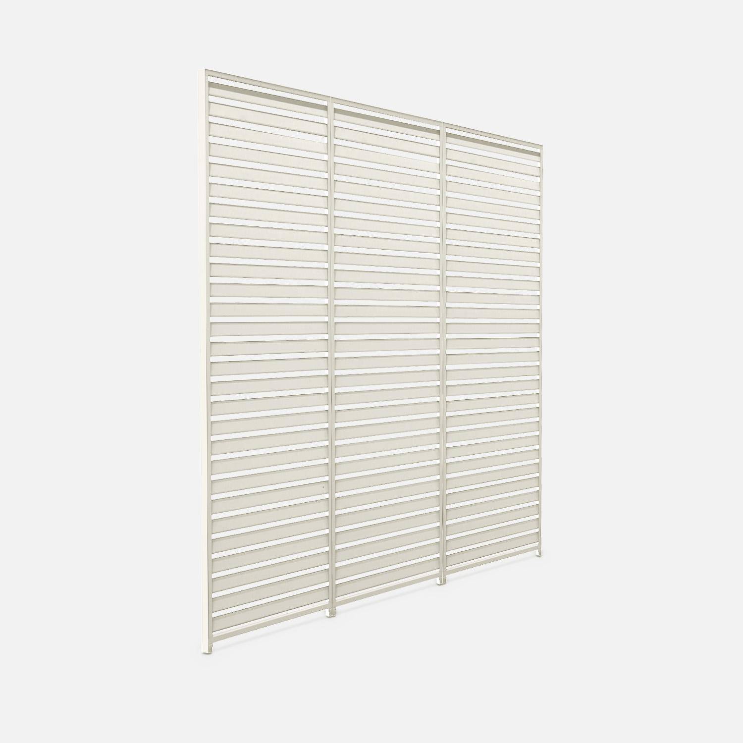 Lot de 3 persiennes beige 130cm pour pergola bioclimatique aluminium 4x3m Triomphe Photo2