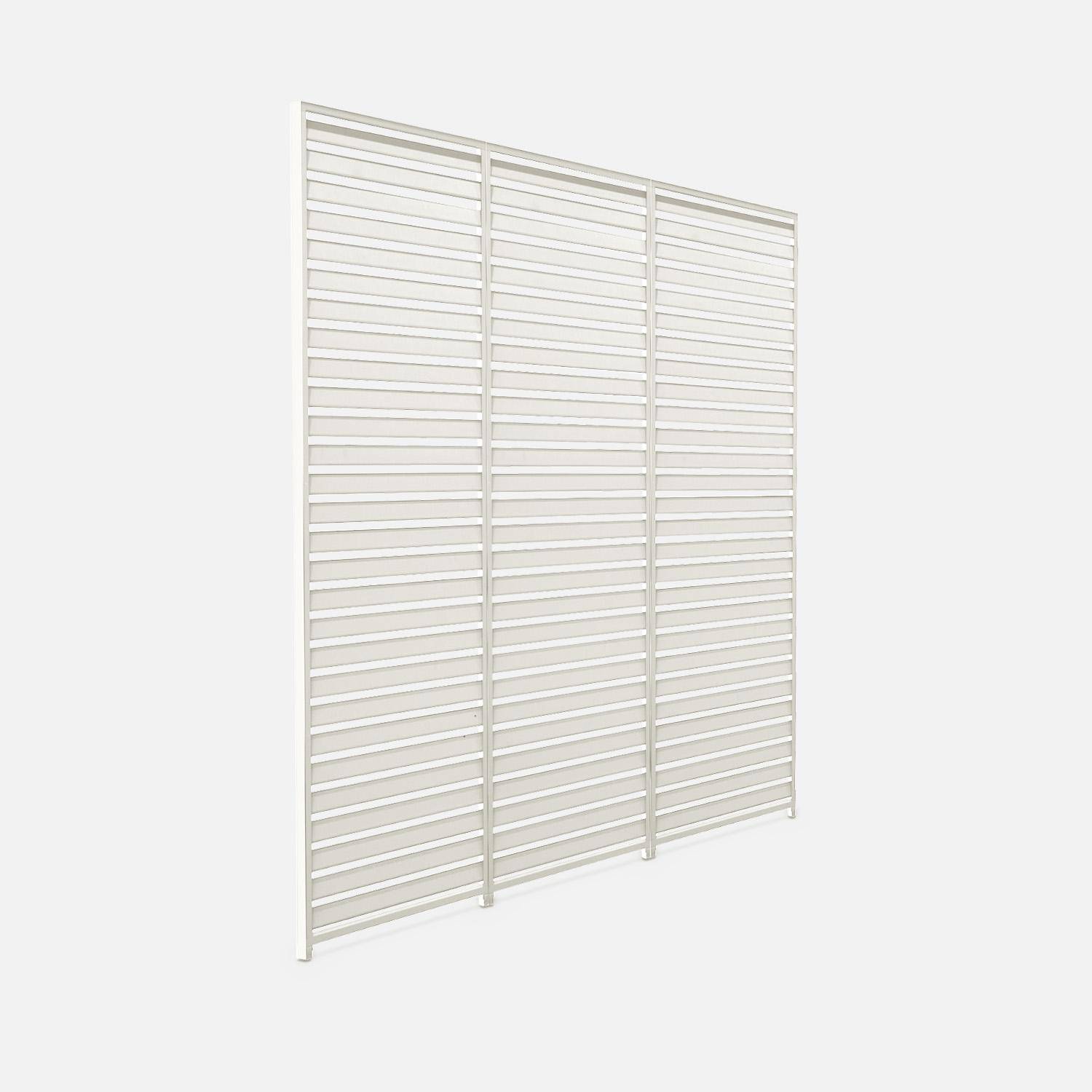 Lot de 3 persiennes beige 130cm pour pergola bioclimatique aluminium 4x3m Triomphe Photo2