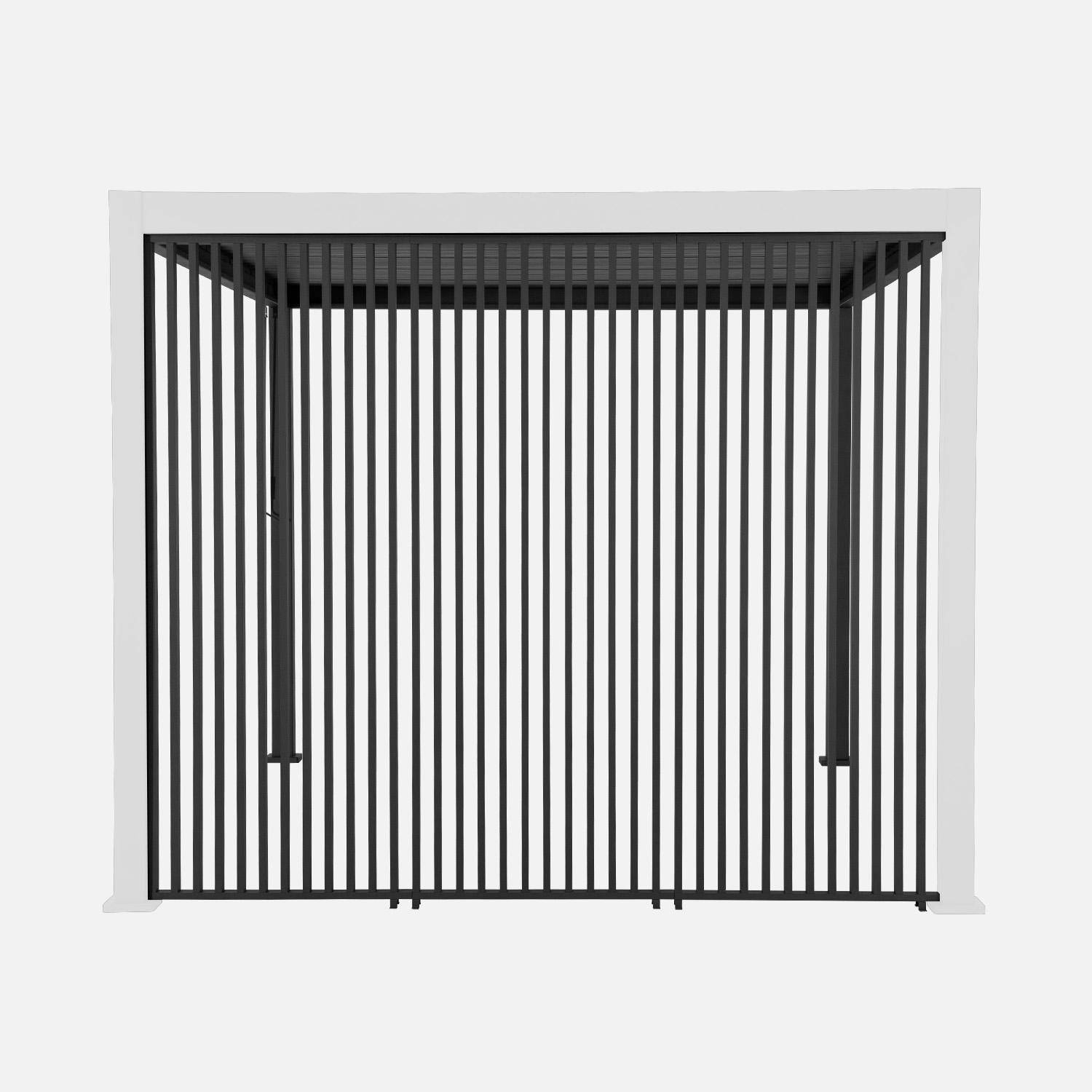 Lot de 3 persiennes verticales anthracite 100cm pergola bioclimatique Triomphe,sweeek,Photo2