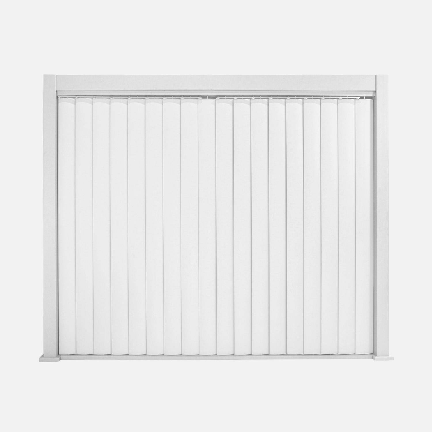 Pérgola bioclimática de aluminio 3x4m + panel vertical 3m  Blanco - 398x300x235 cm Photo2