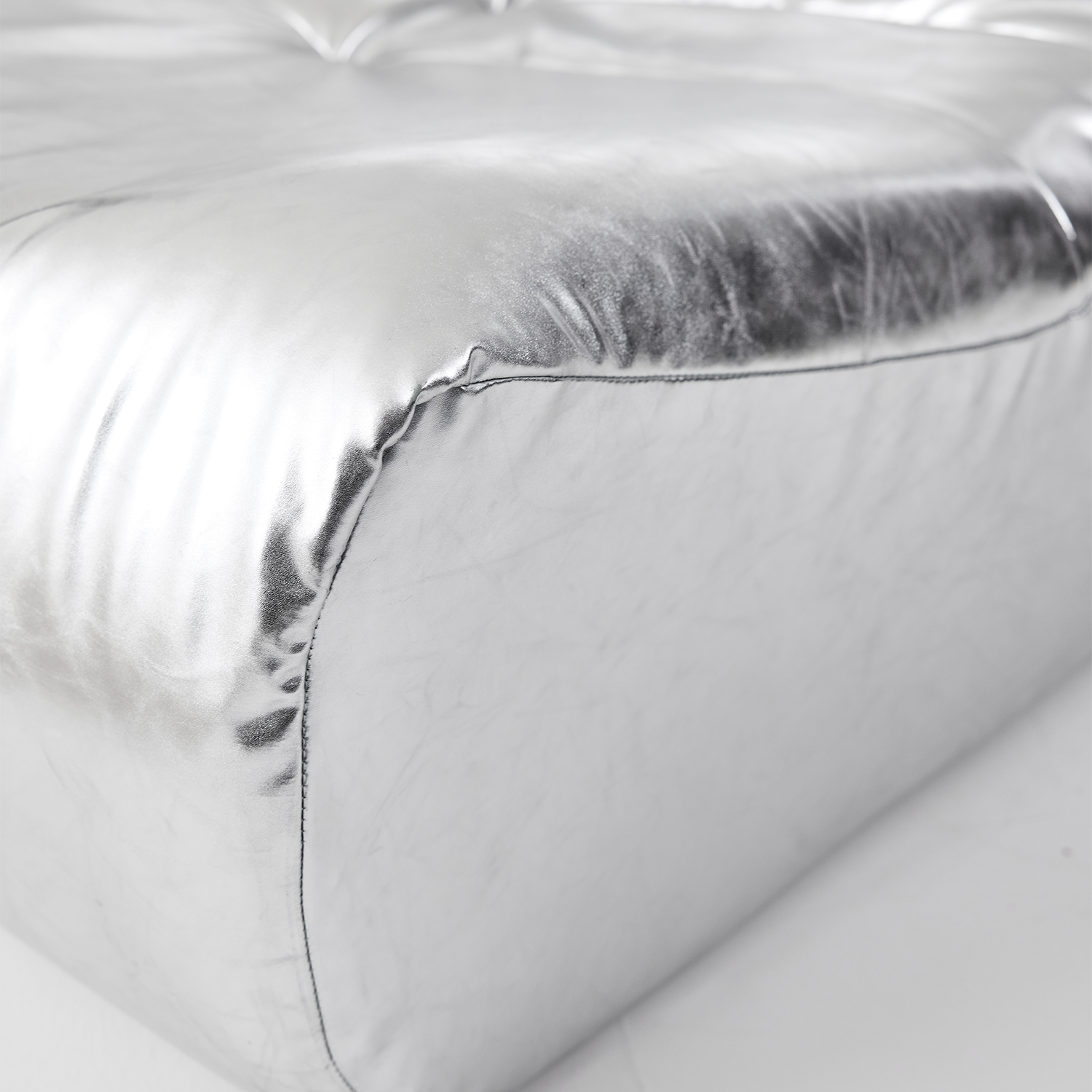 Poltrona retrò in similpelle, 1 posto Argenté - 91x105x72 cm Photo7