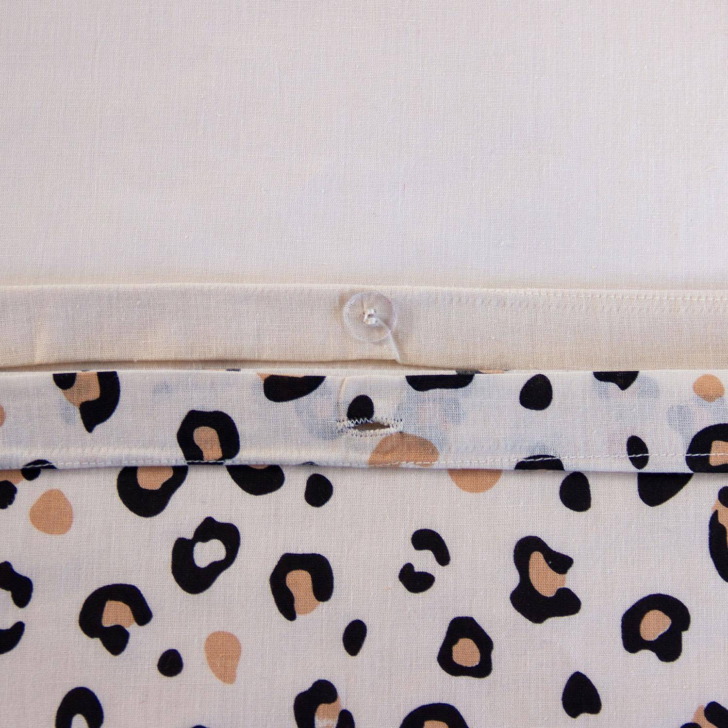 Parure de lit coton réversible 2 places imprimé léopard 240x220cm - Mila,sweeek,Photo4