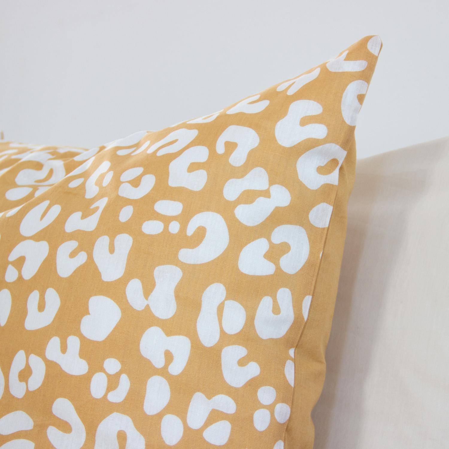 ropa de cama de algodón con estampado de leopardo amarillo, 2 plazas  - 260x240x0.5 cm Photo3