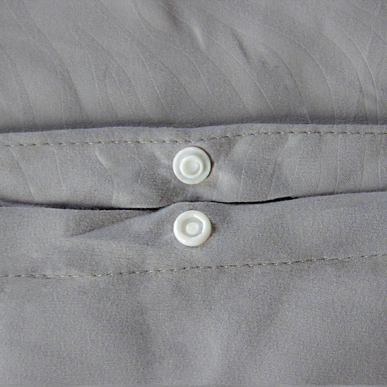 Parure de lit polyester réversible imprimé zèbre 2 places gris 240x220cm - Ondula Photo3