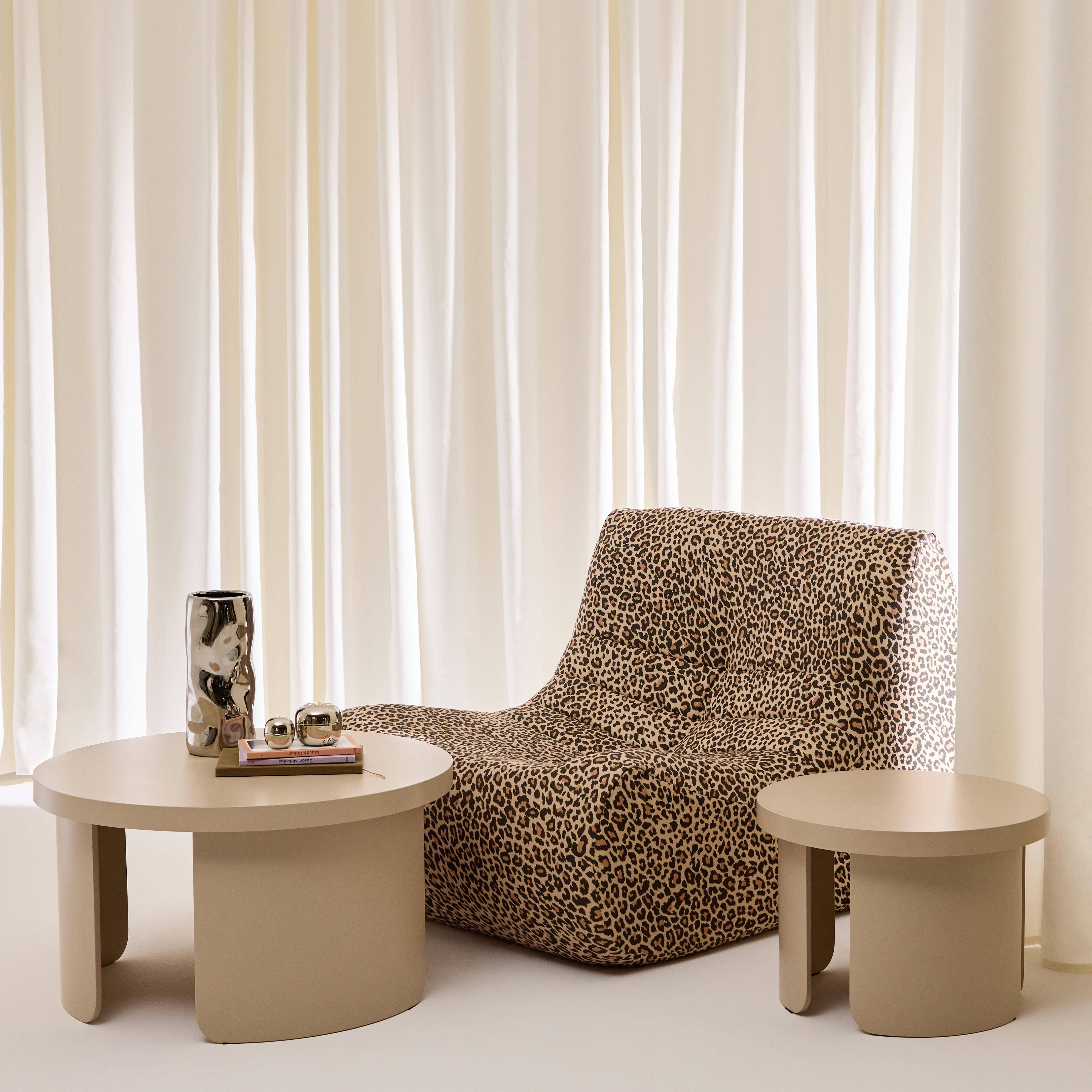 Set van 2 salontafels, ronde nesttafels beige - Luma Photo3