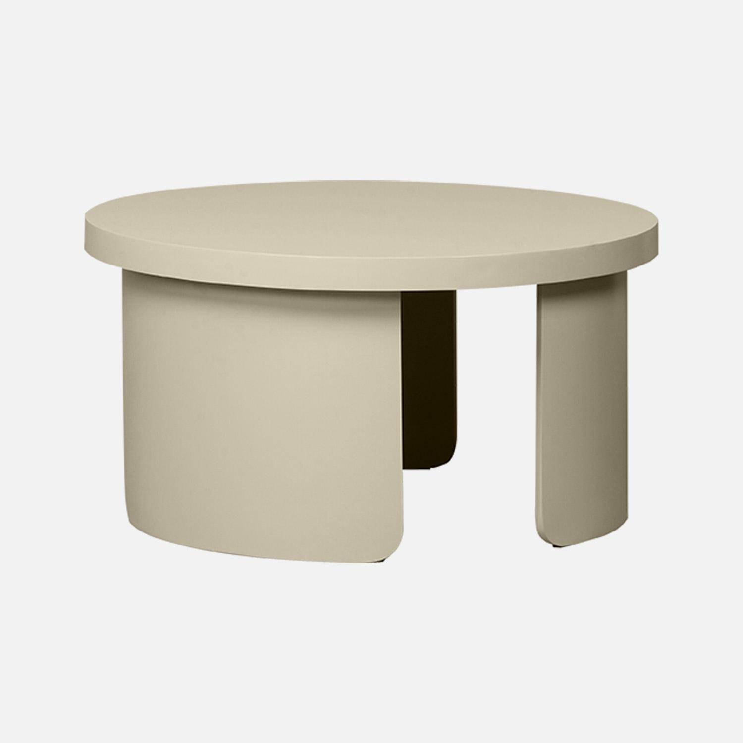 Set de 2 tables basses gigognes rondes beige - Luma,sweeek,Photo3