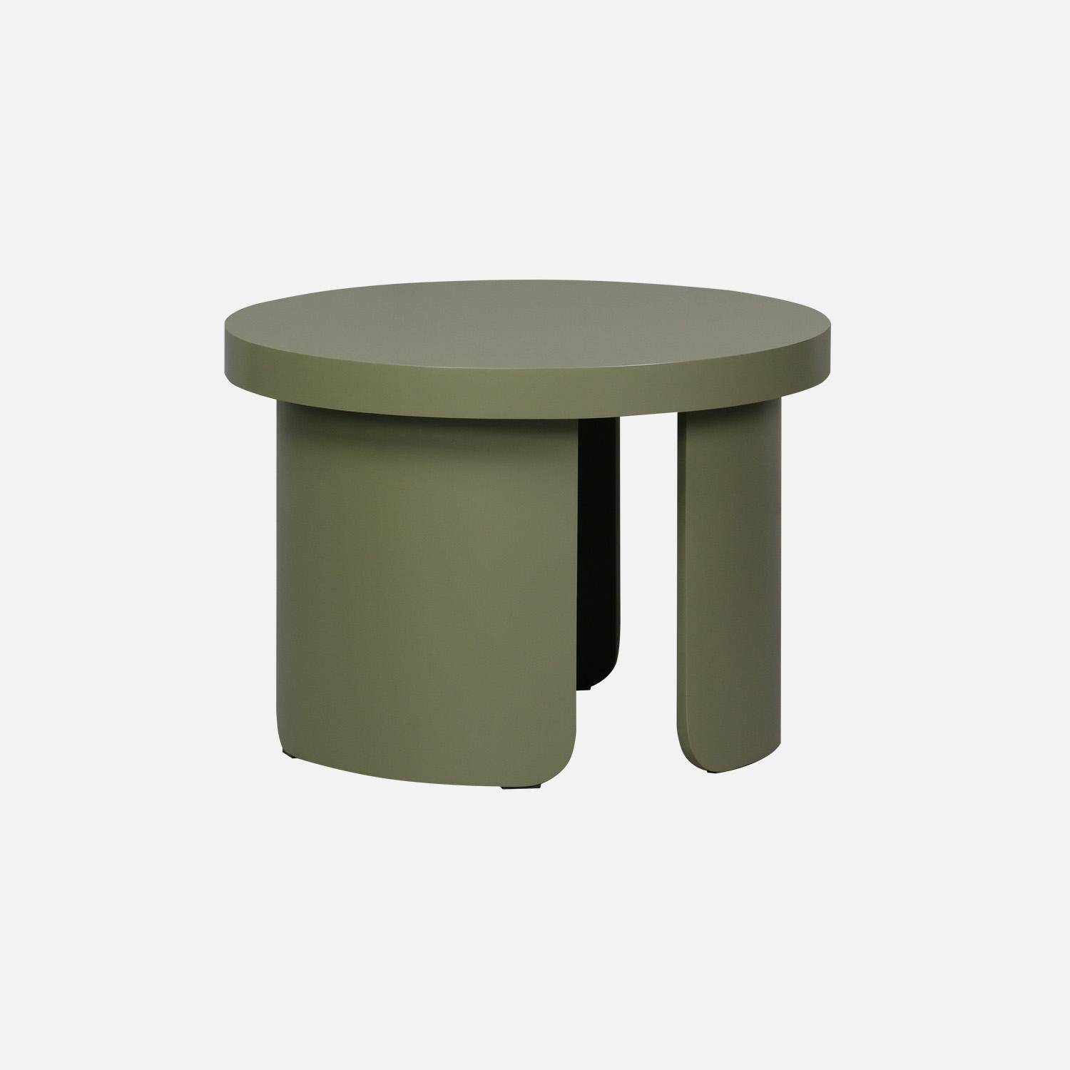 Set de 2 tables basses gigognes rondes kaki - Luma,sweeek,Photo4