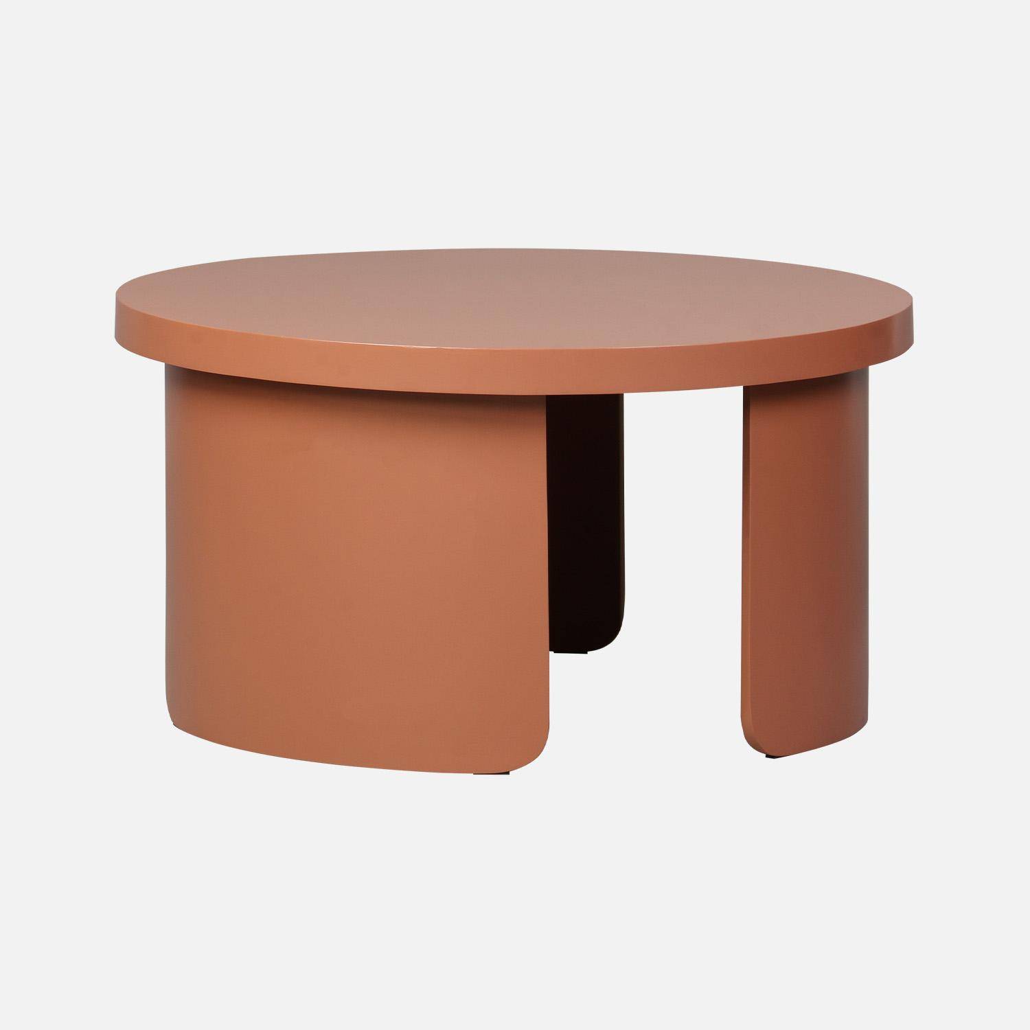 Set de 2 tables basses gigognes rondes terracotta - Luma,sweeek,Photo3