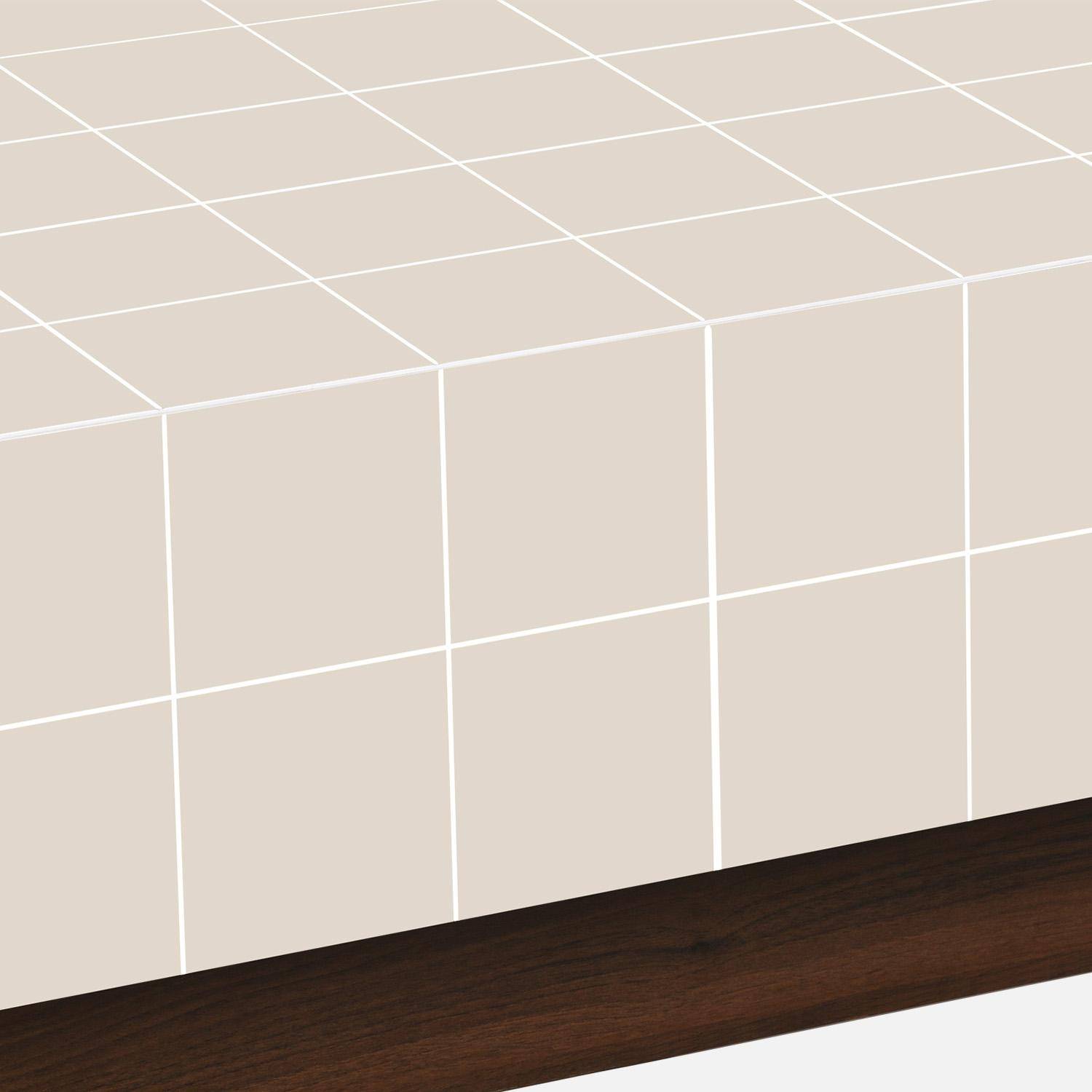 Table basse imitation carreaux de ciment 120cm beige - Grid,sweeek,Photo4