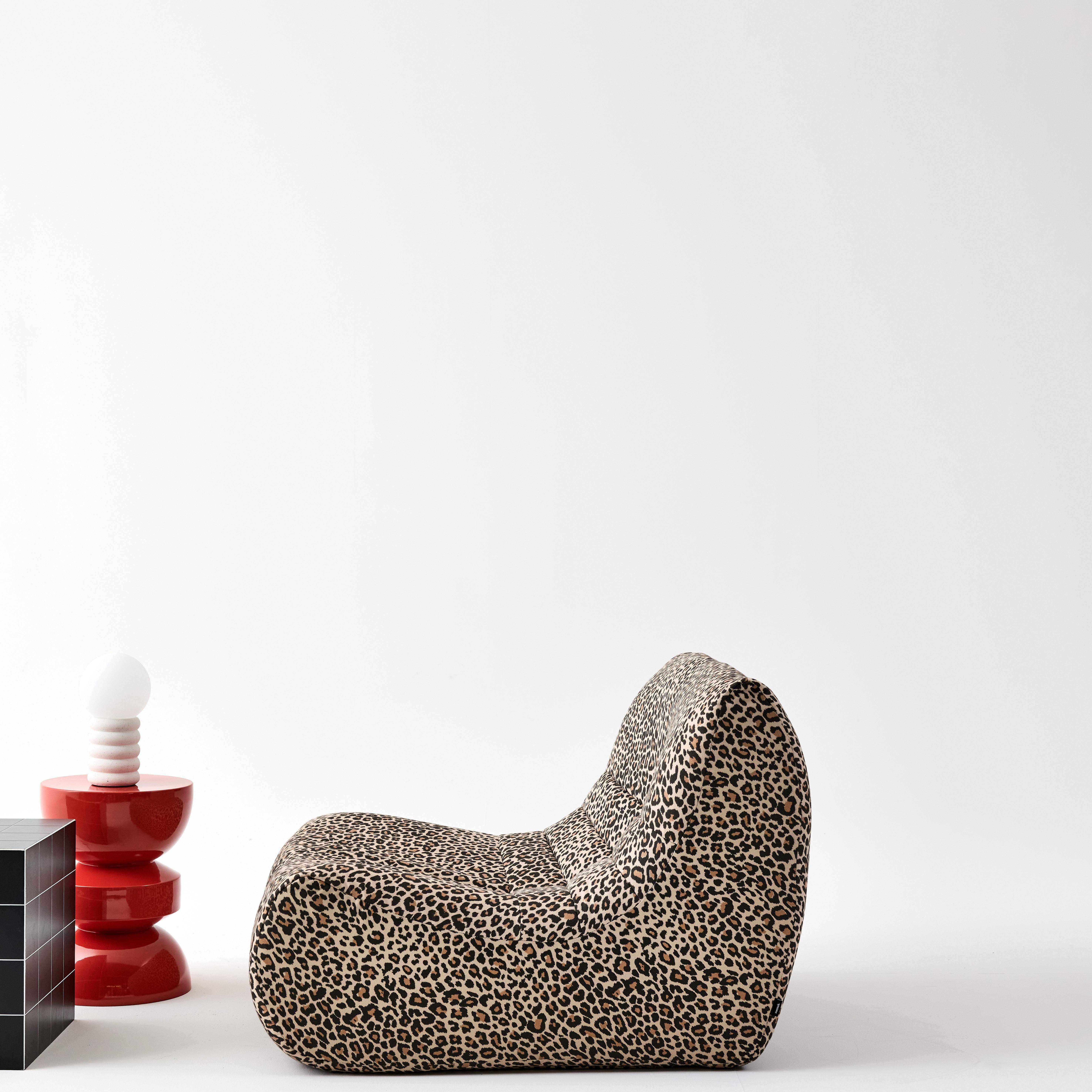 Sessel ohne Armlehne Bezug mit Leopardenmuster - Sokol,sweeek,Photo3