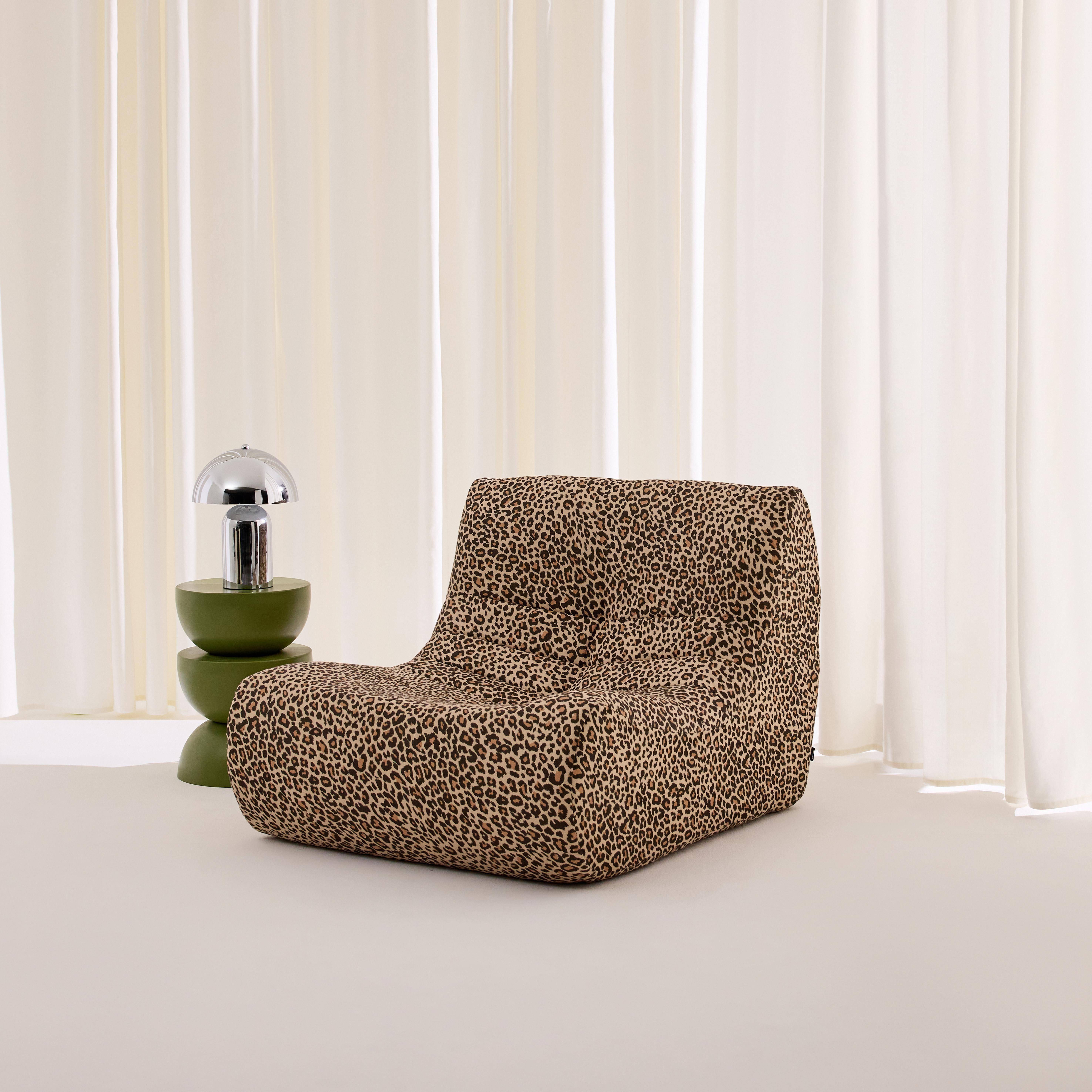 Fauteuil met luipaardprint stof 1-zits L 91 x B 105 x H 72cm - Sokol,sweeek,Photo1