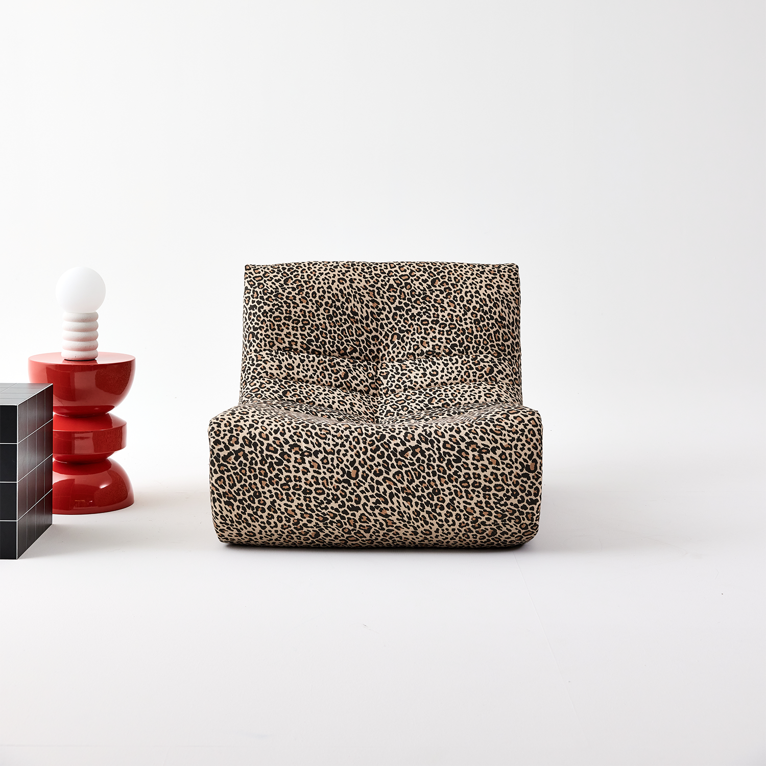 Sillón de tela leopardo, 1 plaza Leopardo - 91x105x72 cm Photo1