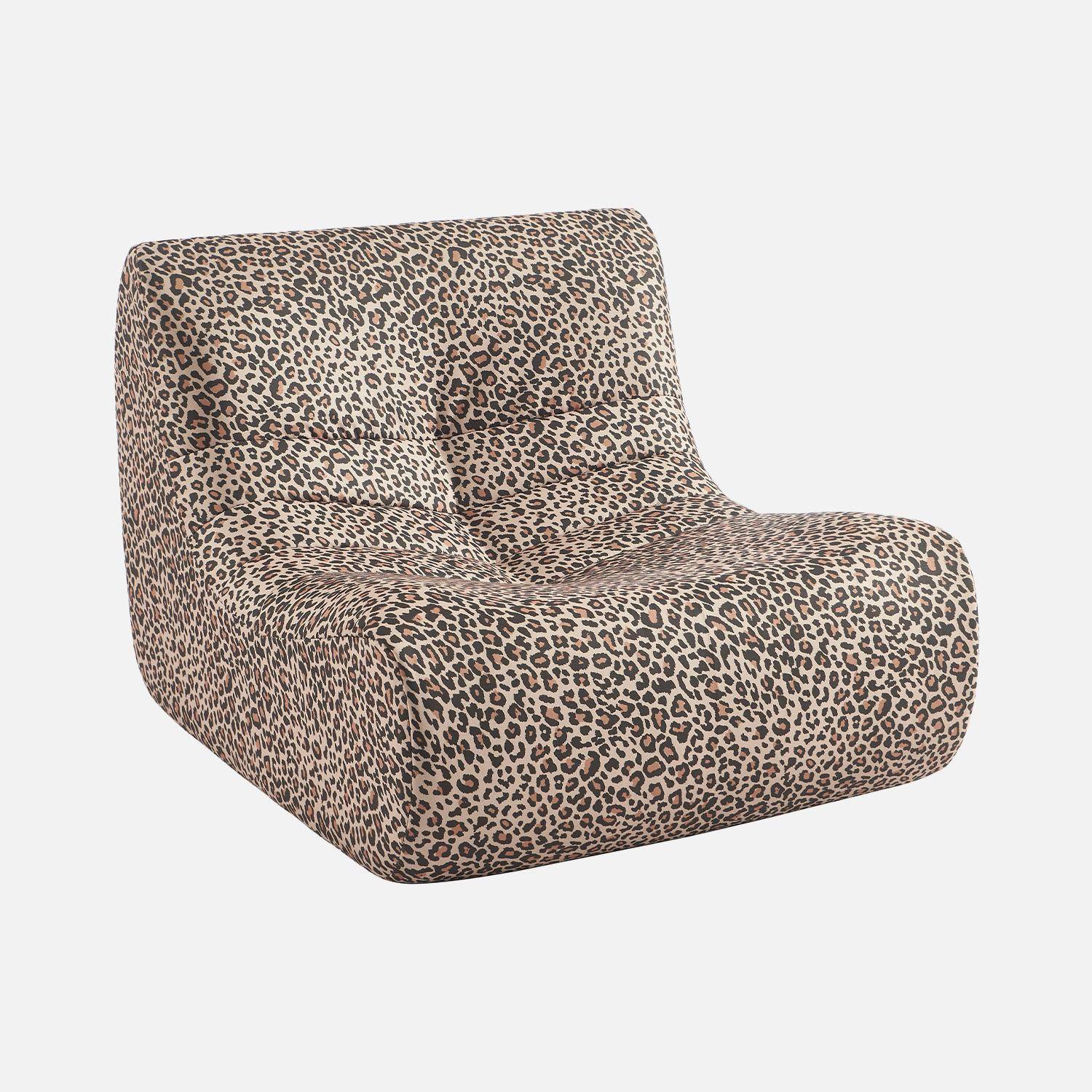 Sessel ohne Armlehne Bezug mit Leopardenmuster - Sokol Photo9