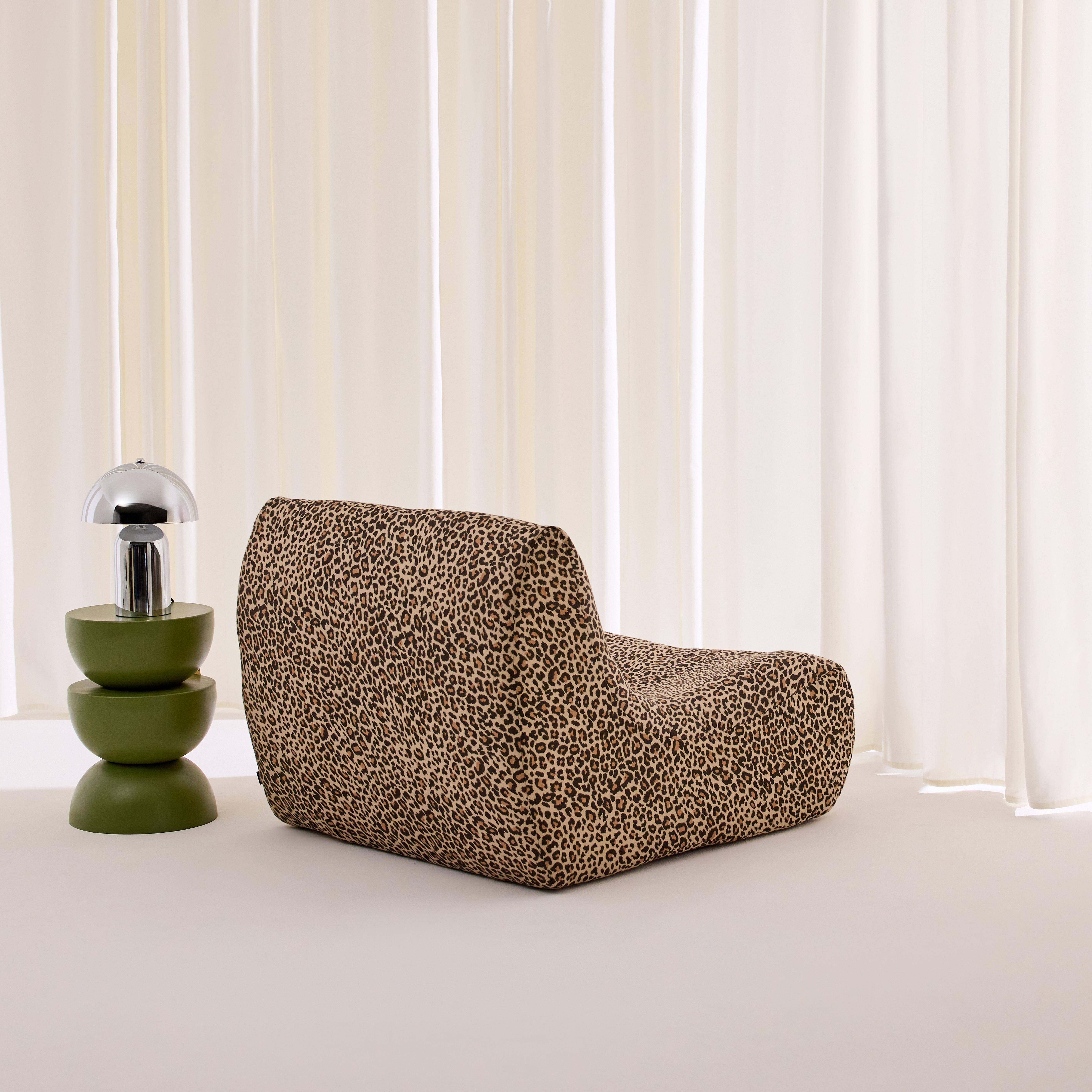 Fauteuil met luipaardprint stof 1-zits L 91 x B 105 x H 72cm - Sokol Photo3
