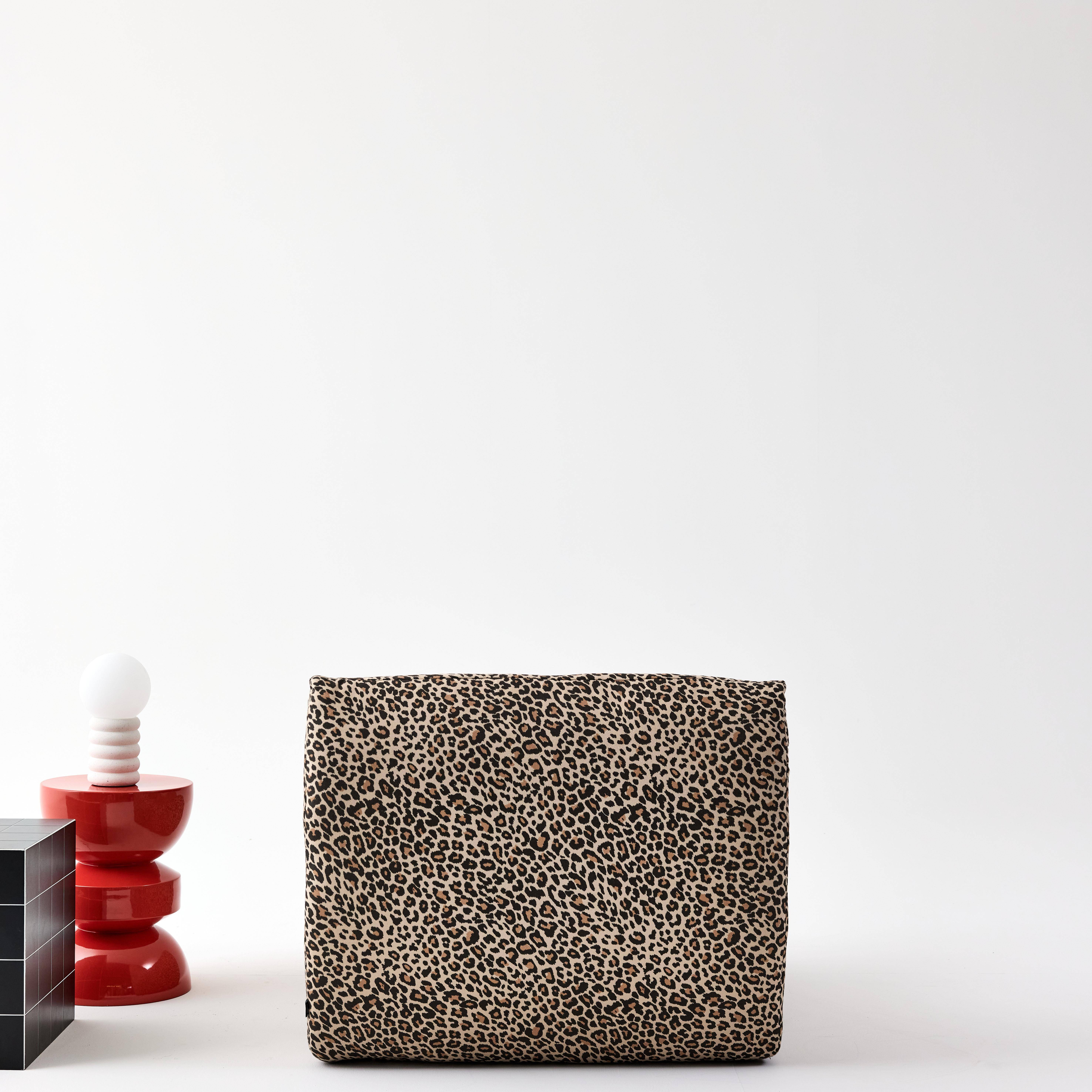 Sessel ohne Armlehne Bezug mit Leopardenmuster - Sokol,sweeek,Photo5