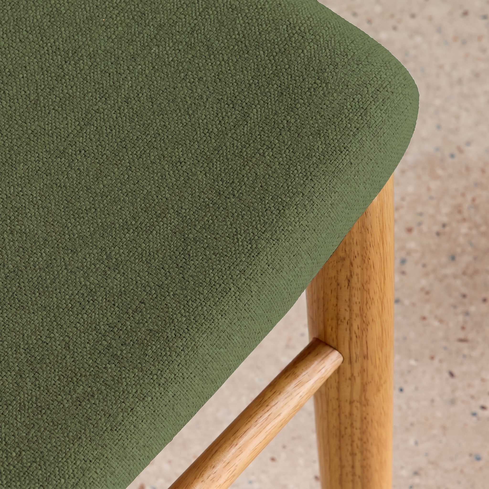 2er-Set Stühle im Bohème-Stil aus Hevea und Rattan-Geflecht khaki - Mani,sweeek,Photo3