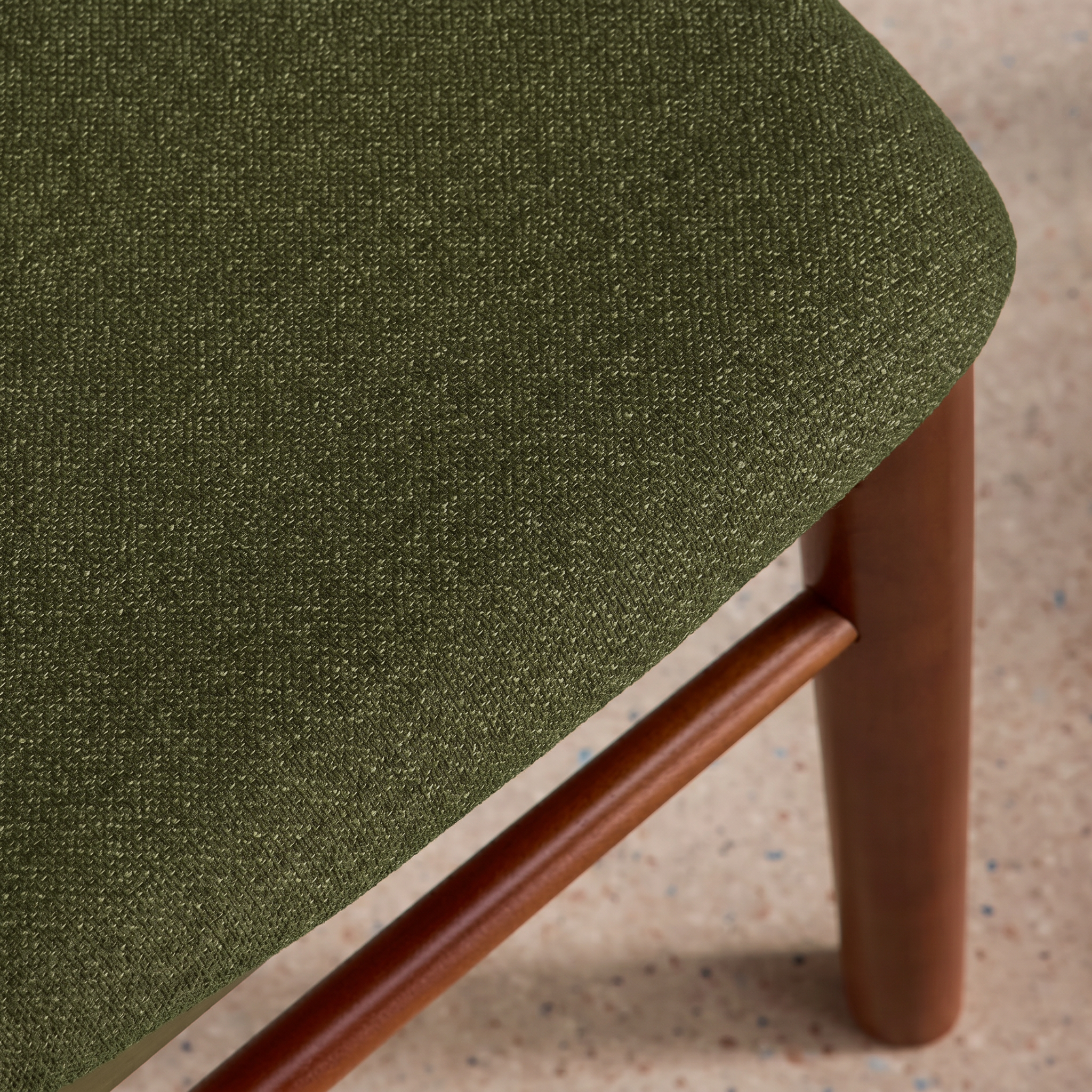 Set 2 sedie in legno di hevea e impagliatura Verde kaki - 43x55x81 cm Photo3