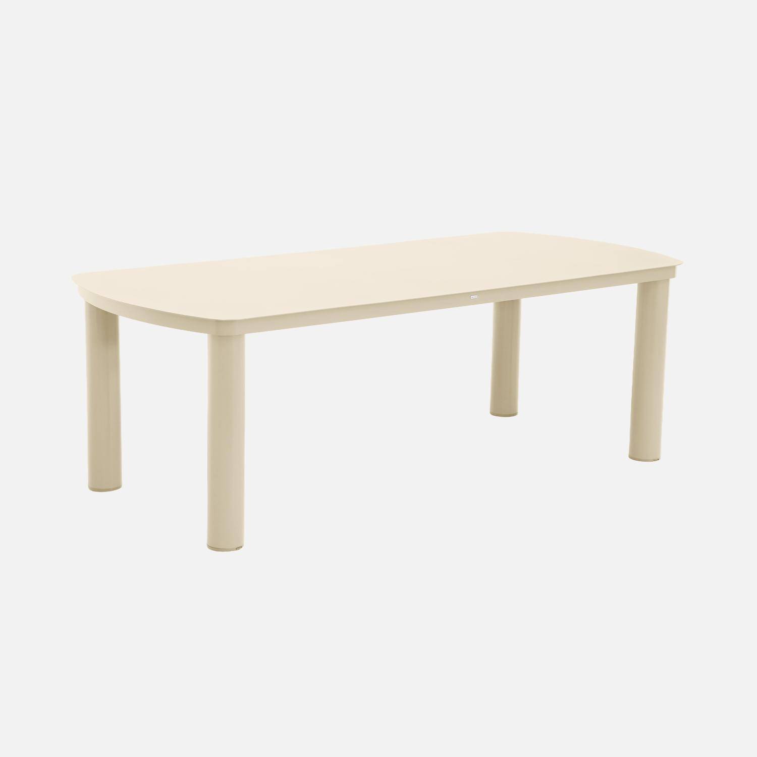 Table de jardin aluminium + 8 assises beige - Zaro / Buffalo Photo2