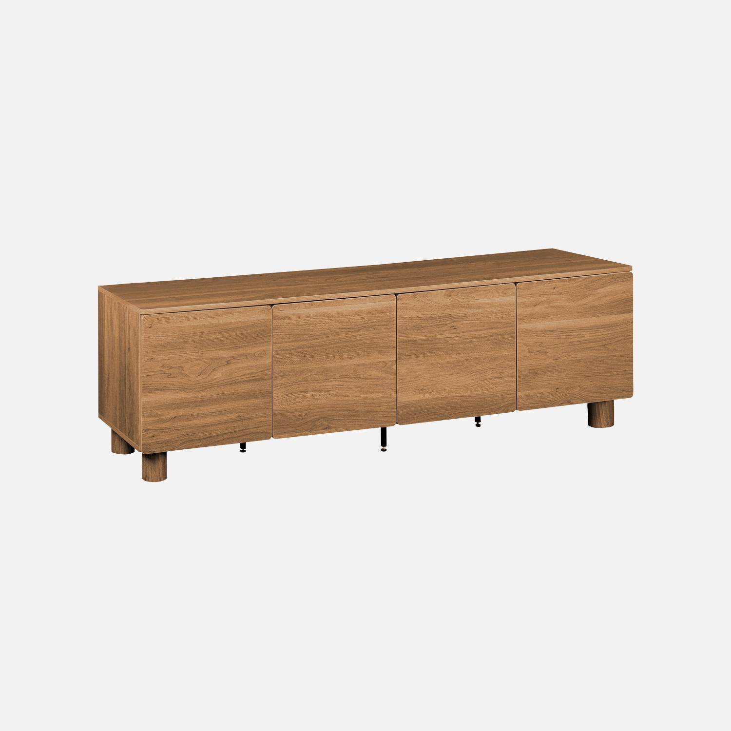 Wood decor TV stand 4 doors 180cm hazel wood effect - Ayana,sweeek,Photo2
