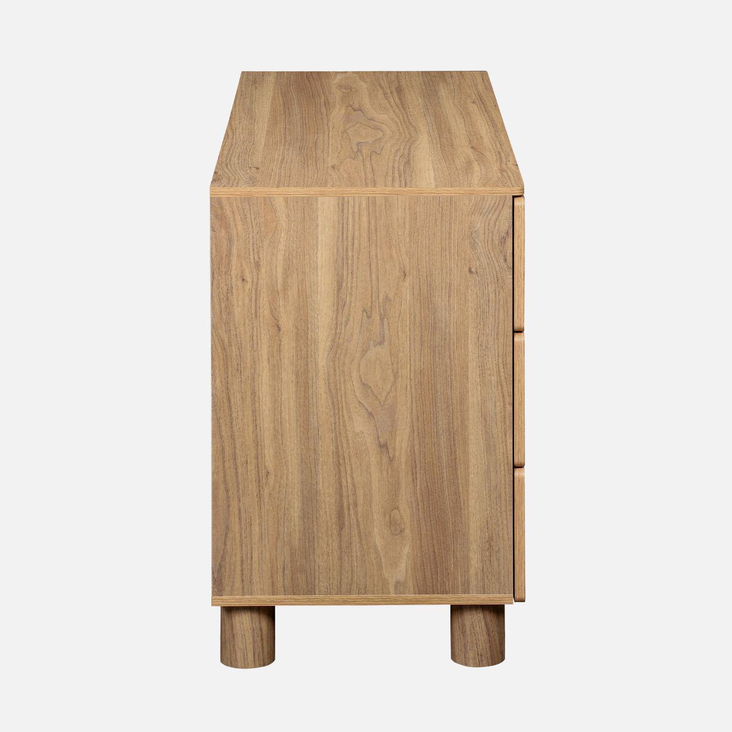 Commode décor bois 6 tiroirs bois de noisetier - Ayana Photo6