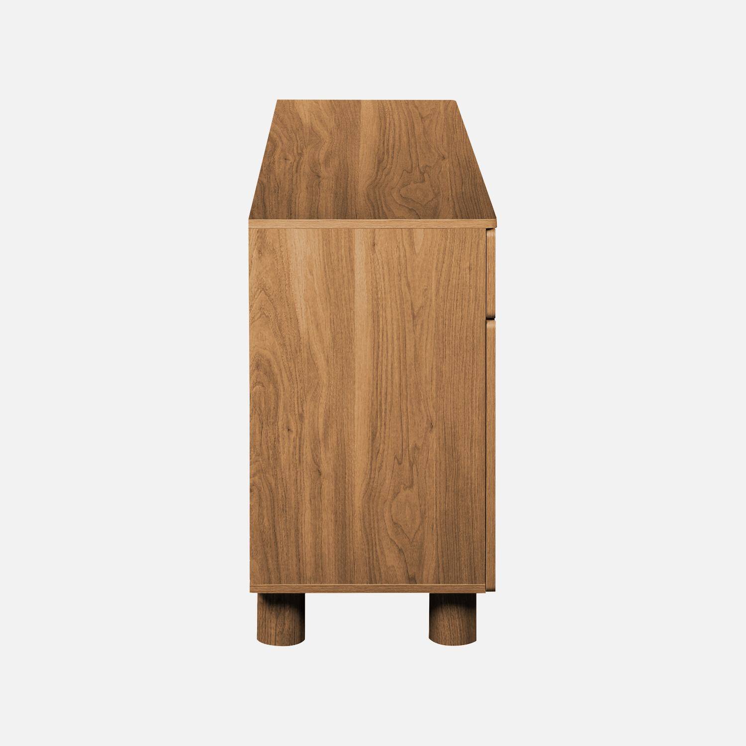 Sideboard 3 drawers 3 doors wood decor hazel wood effect 160x40x73 cm - Ayana,sweeek,Photo5