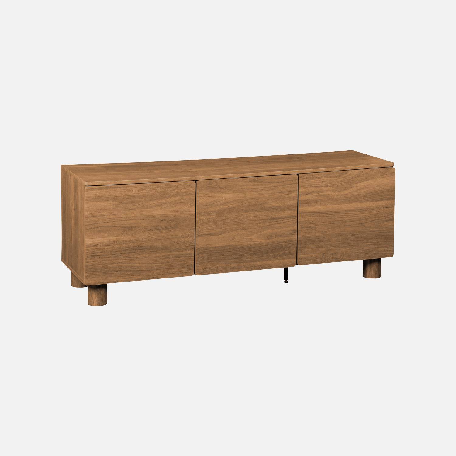 TV Stand 140cm 3 doors wood decor hazel wood effect - Ayana,sweeek,Photo2