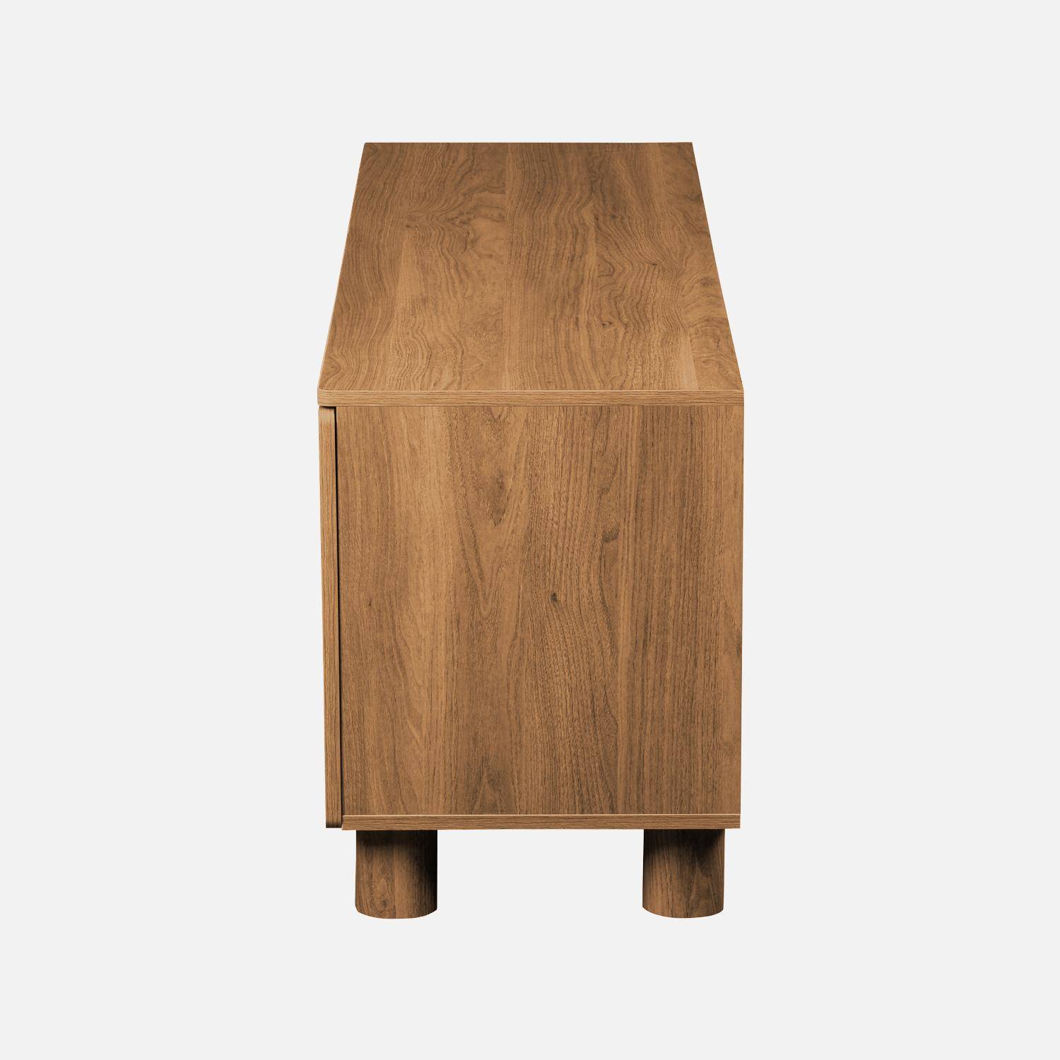TV Stand 140cm 3 doors wood decor hazel wood effect - Ayana,sweeek,Photo5