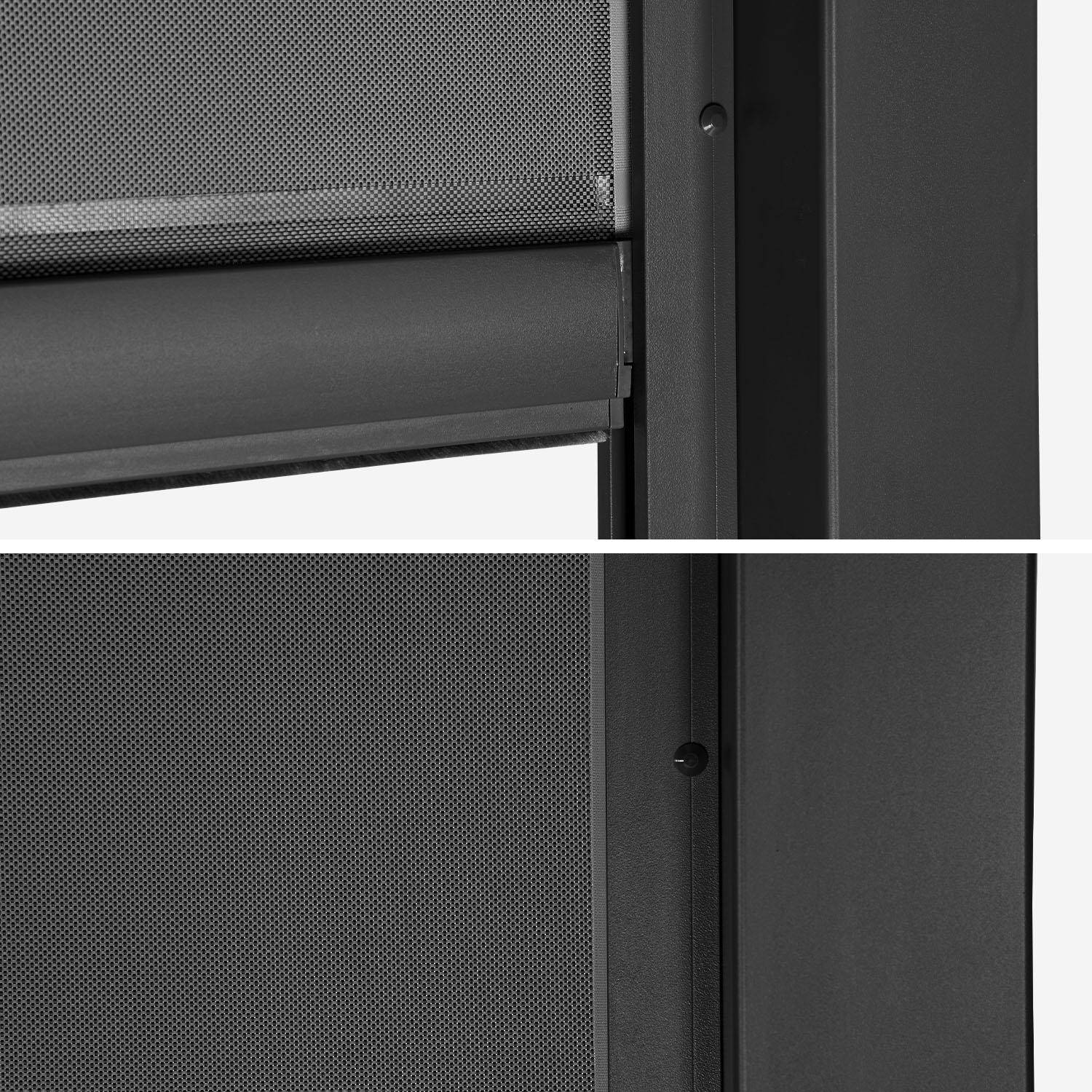 Pergola bioclimatique aluminium et acier 3x6m lames orientables + 2 stores 3m PALACE noir Photo5