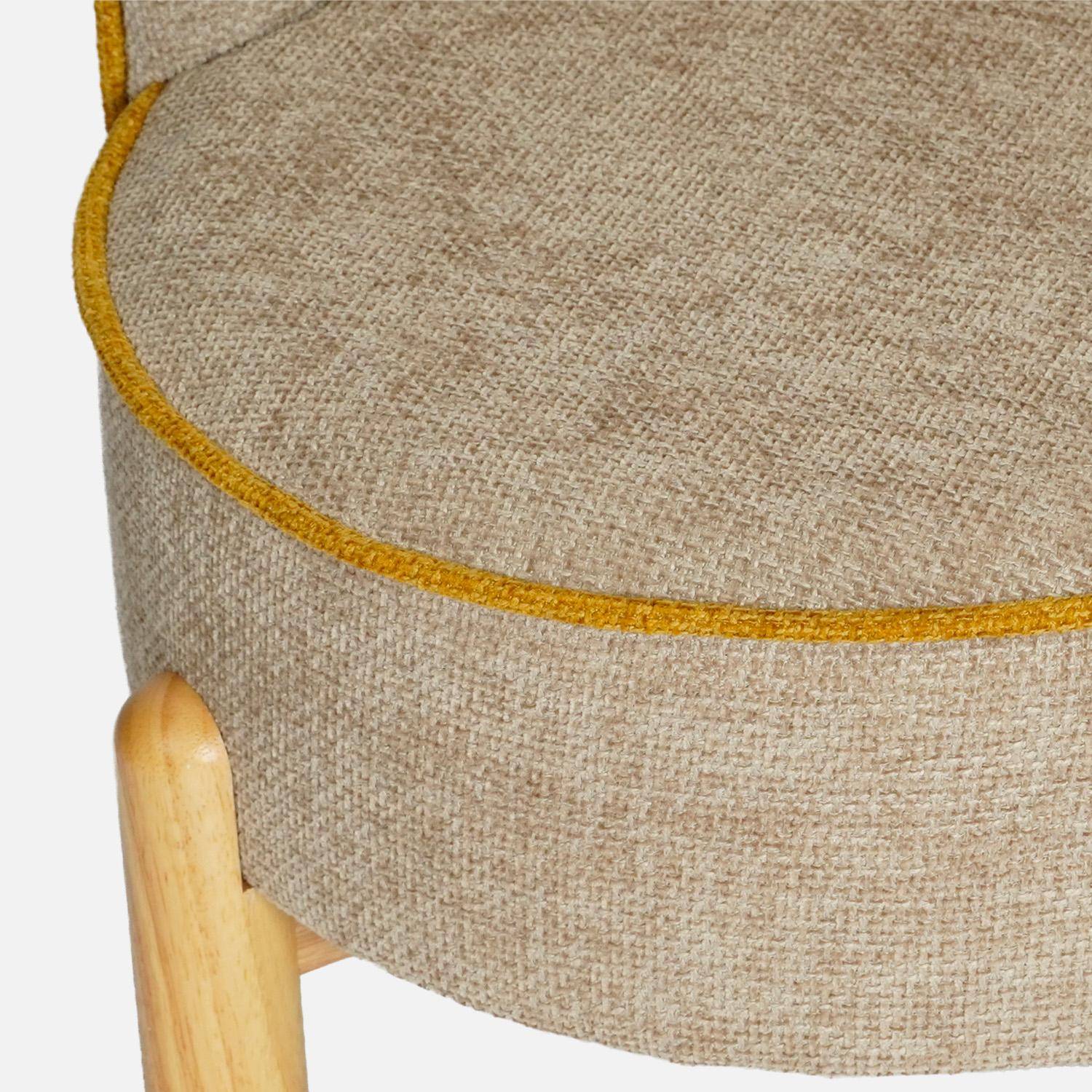 Poltrona vintage per bambini in legno di gomma e tessuto ciniglia Talpa - 46x44x52 cm Photo3