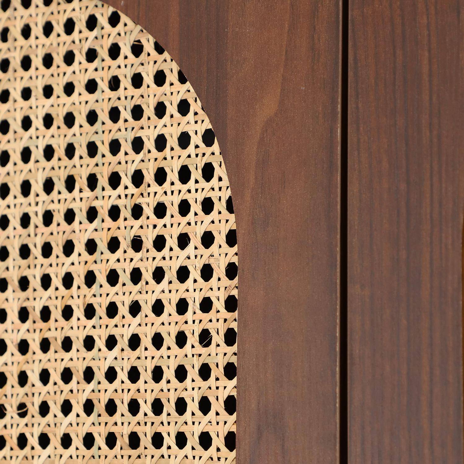 Armadio a due ante e due cassetti in legno Noce - 80x50x180 cm,sweeek,Photo7