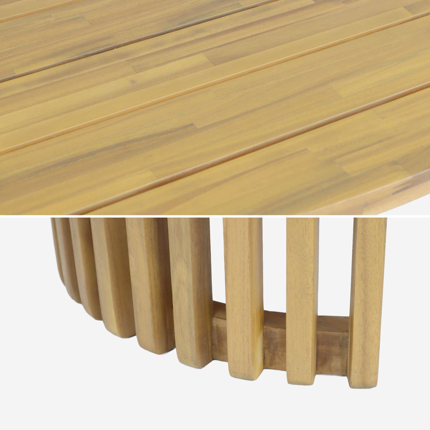 Ovale tuintafel voor 6 personen van acaciahout naturel - Alora,sweeek,Photo4