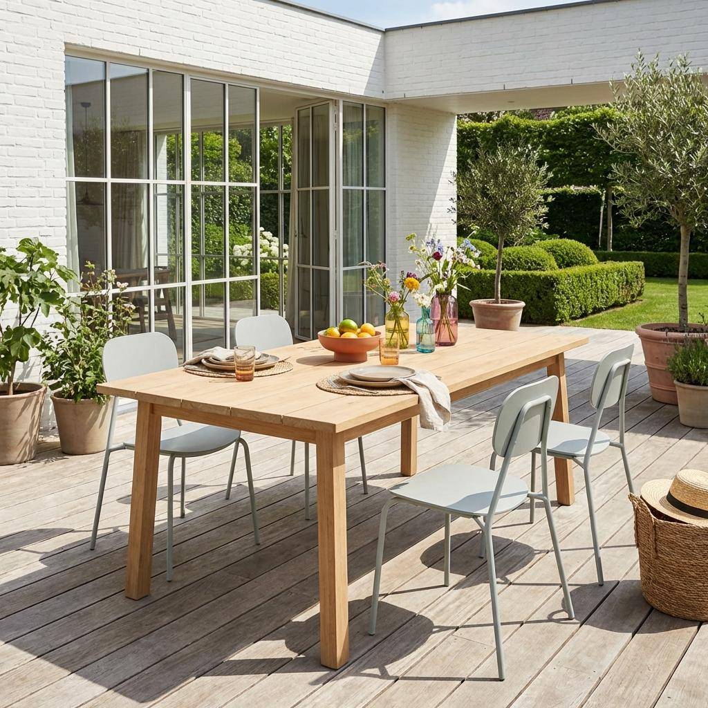 Set of 4 aluminium garden chairs grey 57x51x84 cm - Avelia Photo1