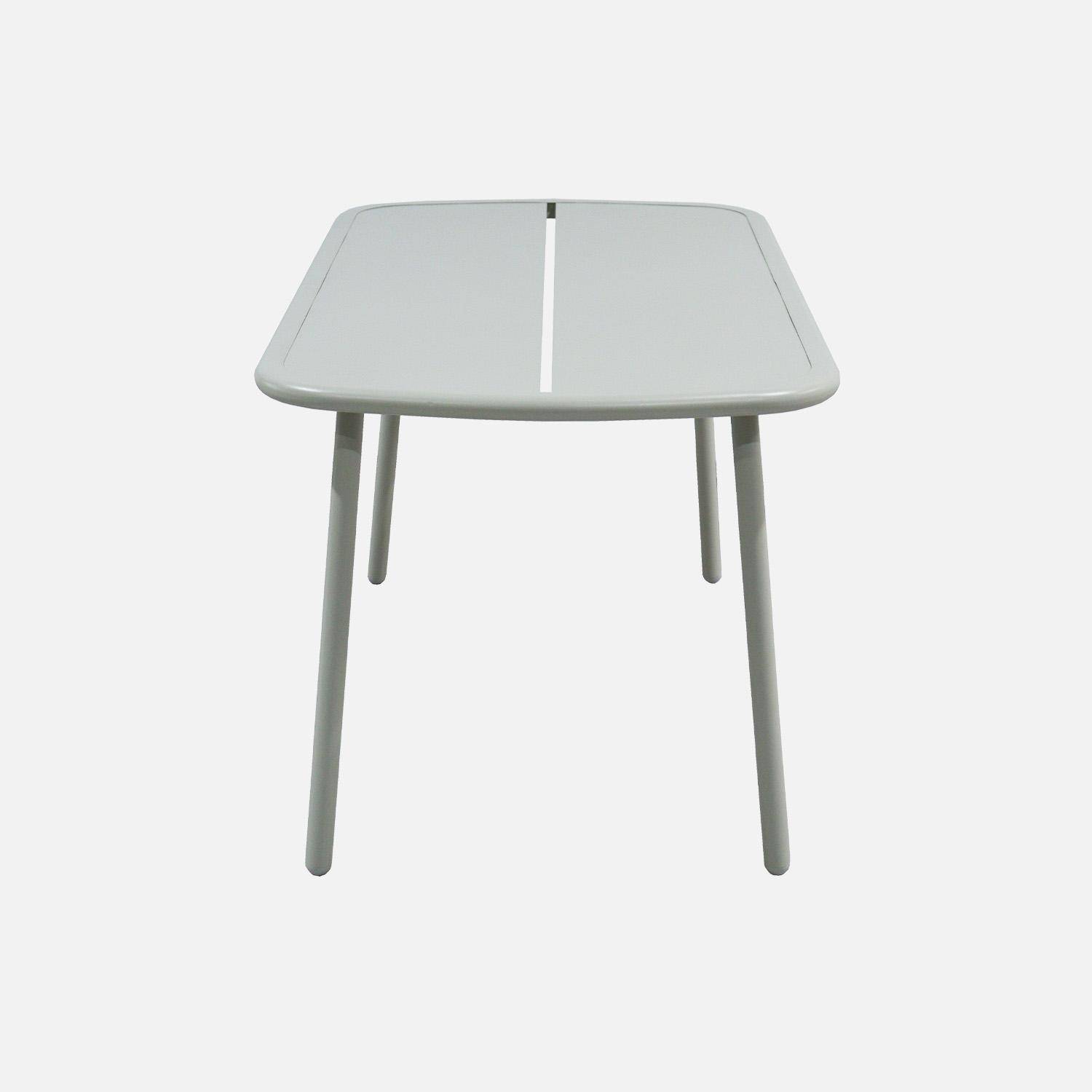 Tavolo da giardino in alluminio 4-6 posti Grigio - 140x80x74.5 cm,sweeek,Photo3