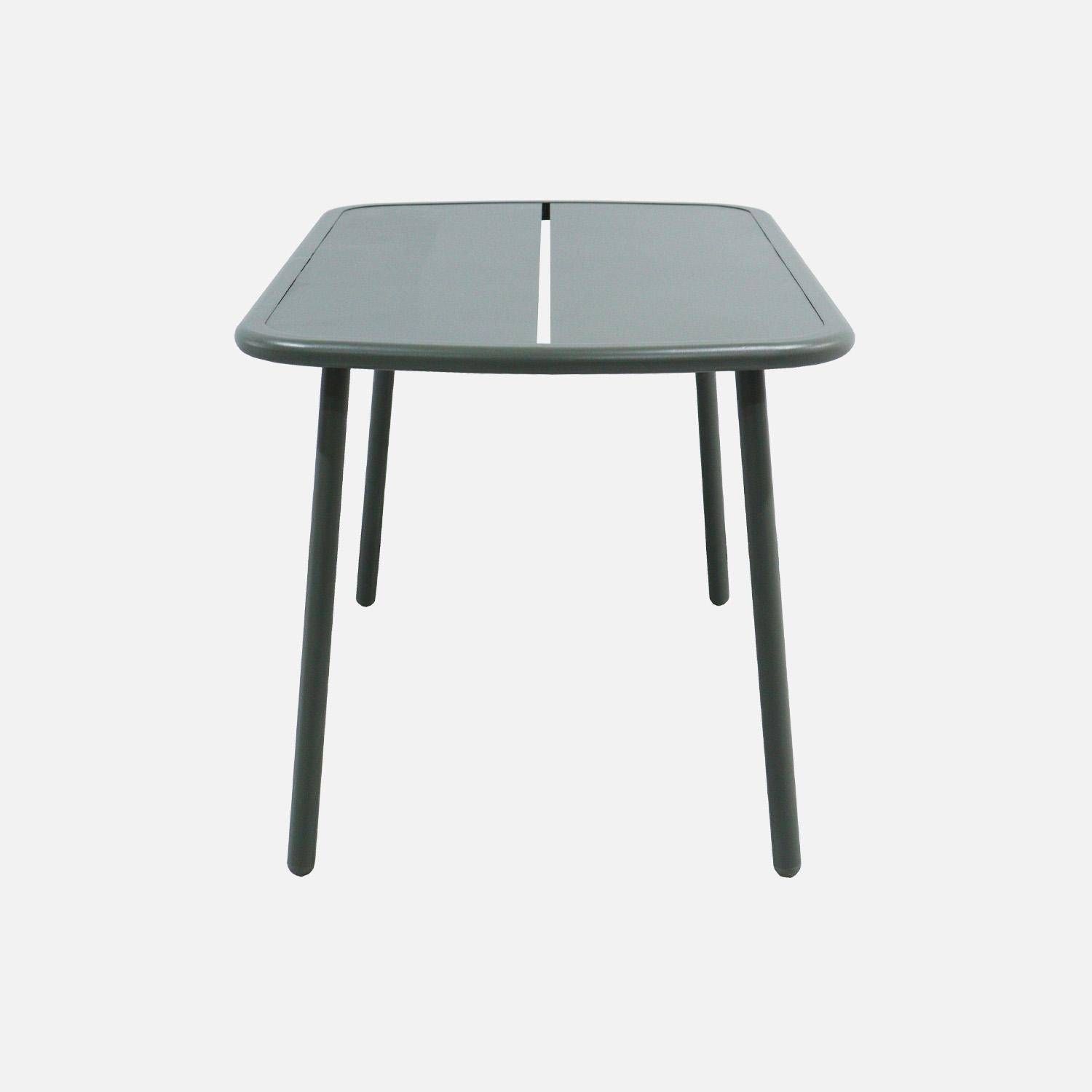 Table de jardin aluminium 4-6 places kaki - Avelia,sweeek,Photo4