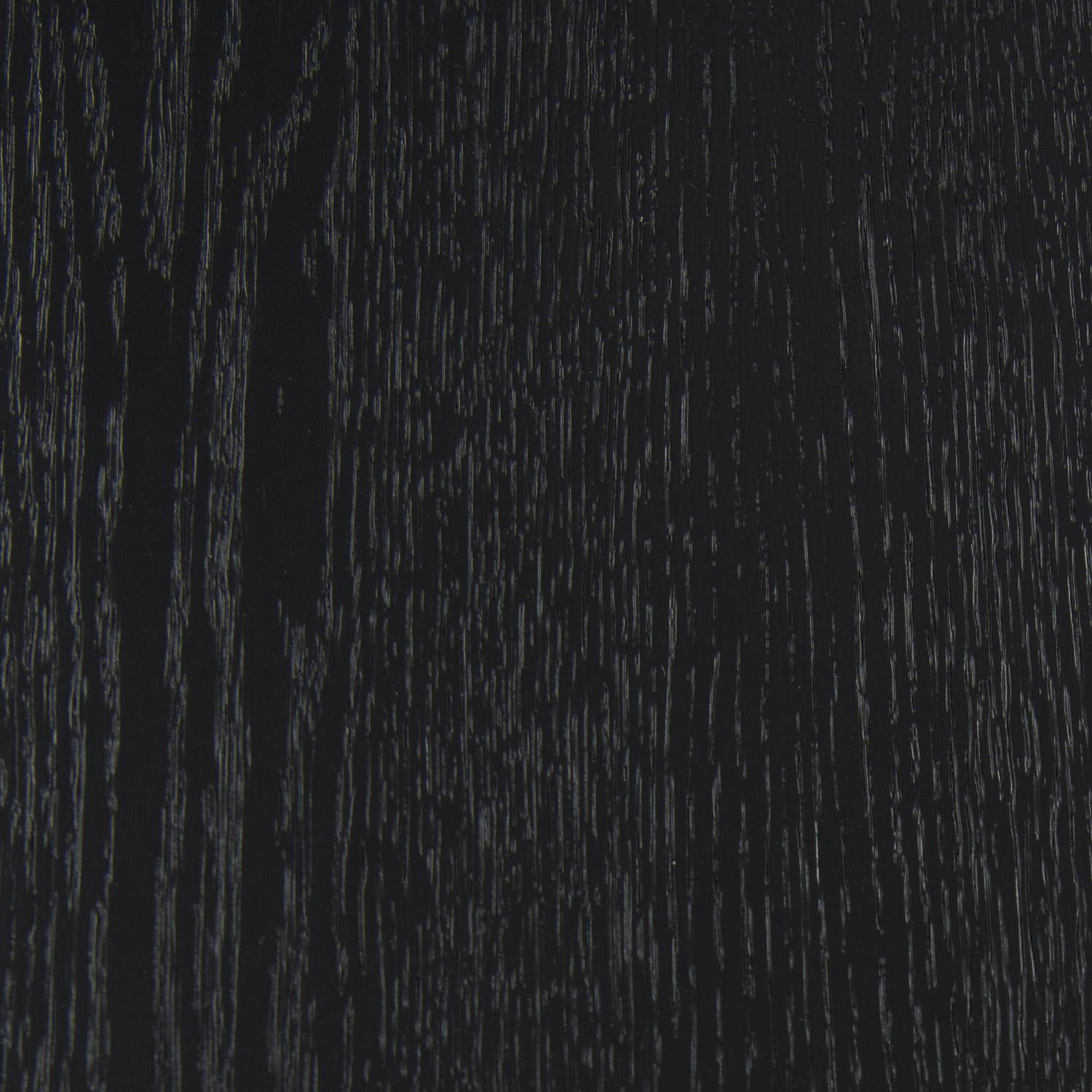 Console ovale bois d'hévéa placage chêne noir - Gabrielle Photo4