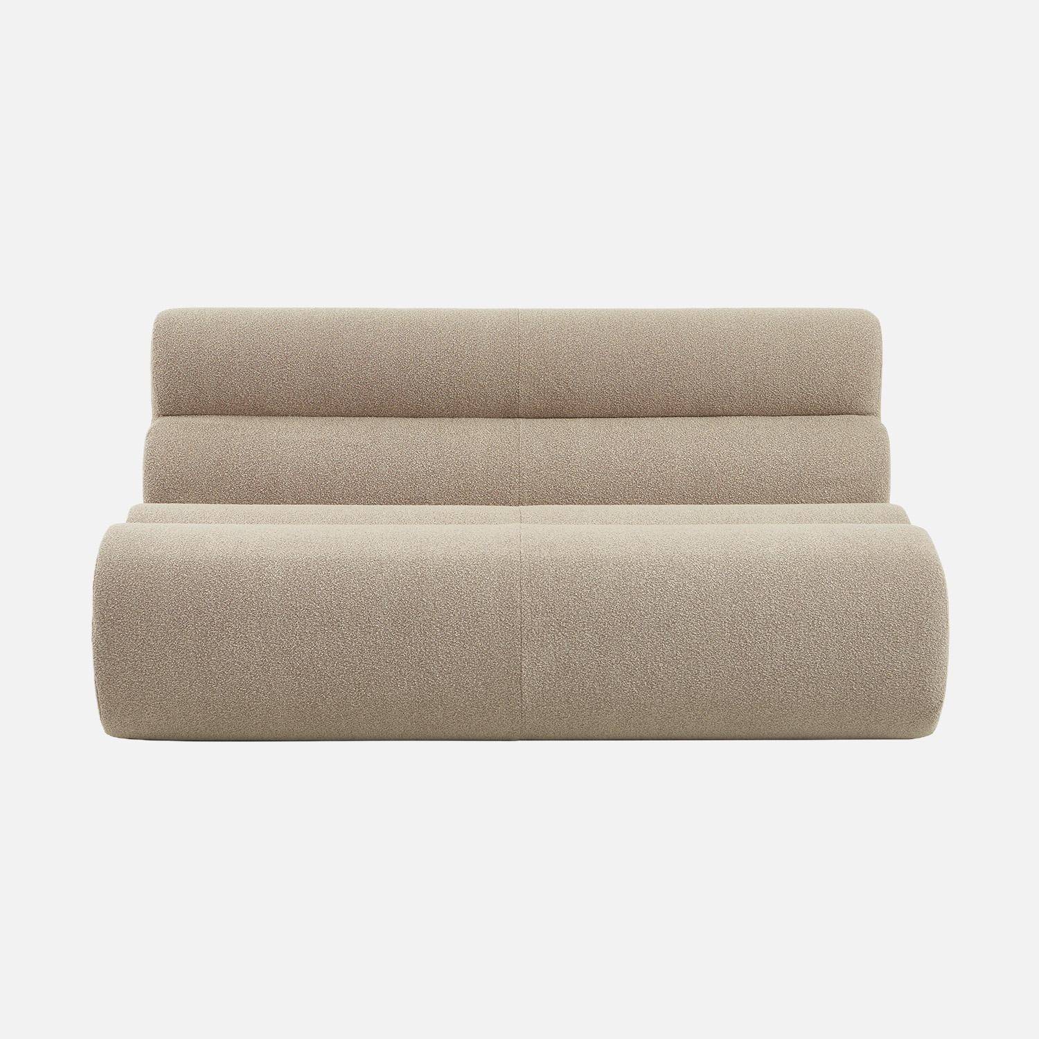 Chauffeuse bouclette texturée 2 places beige - Nova Photo2